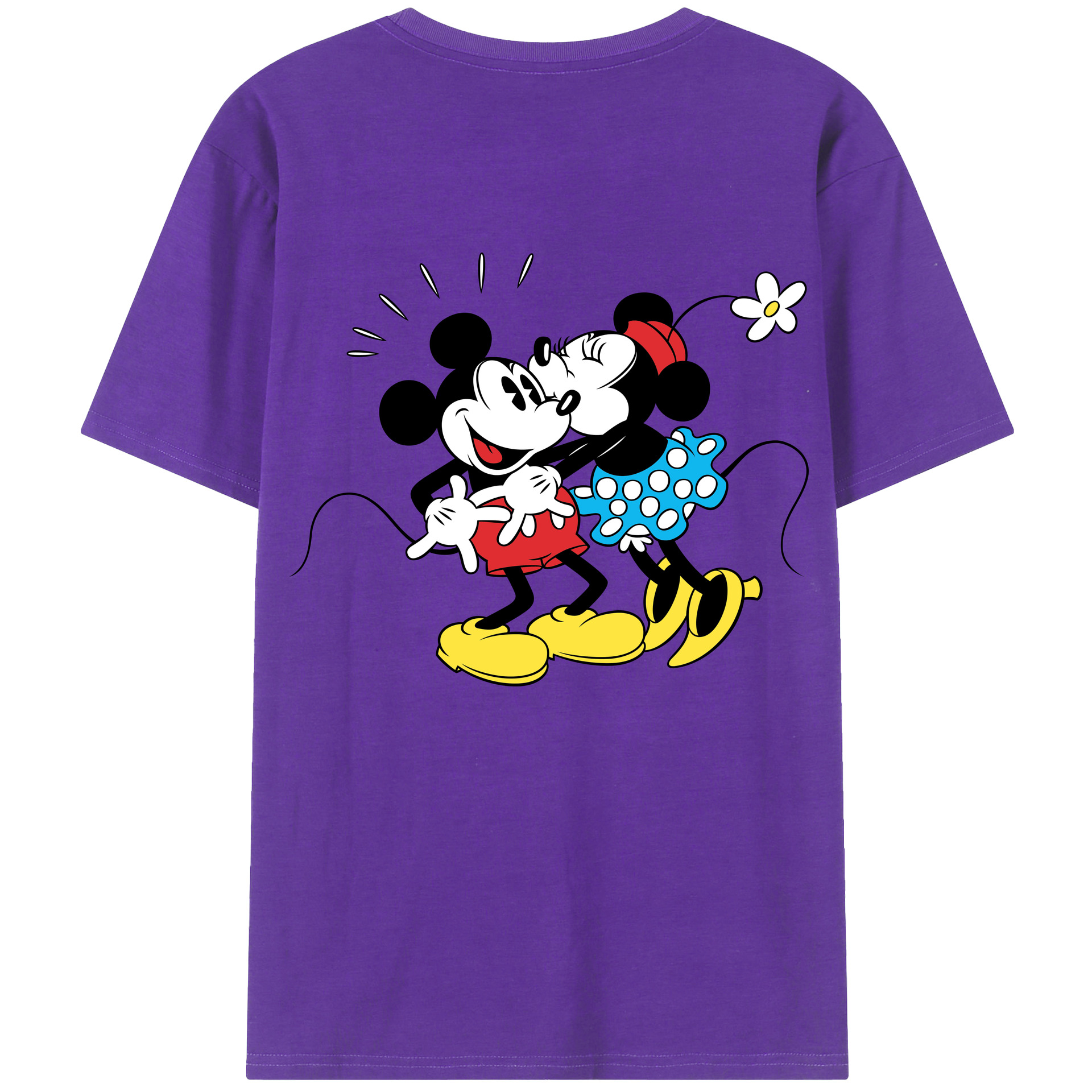 （画像用） ミッキーマウス Mickey Mouse 綿100％半袖Tシャツ（背面プリント）
