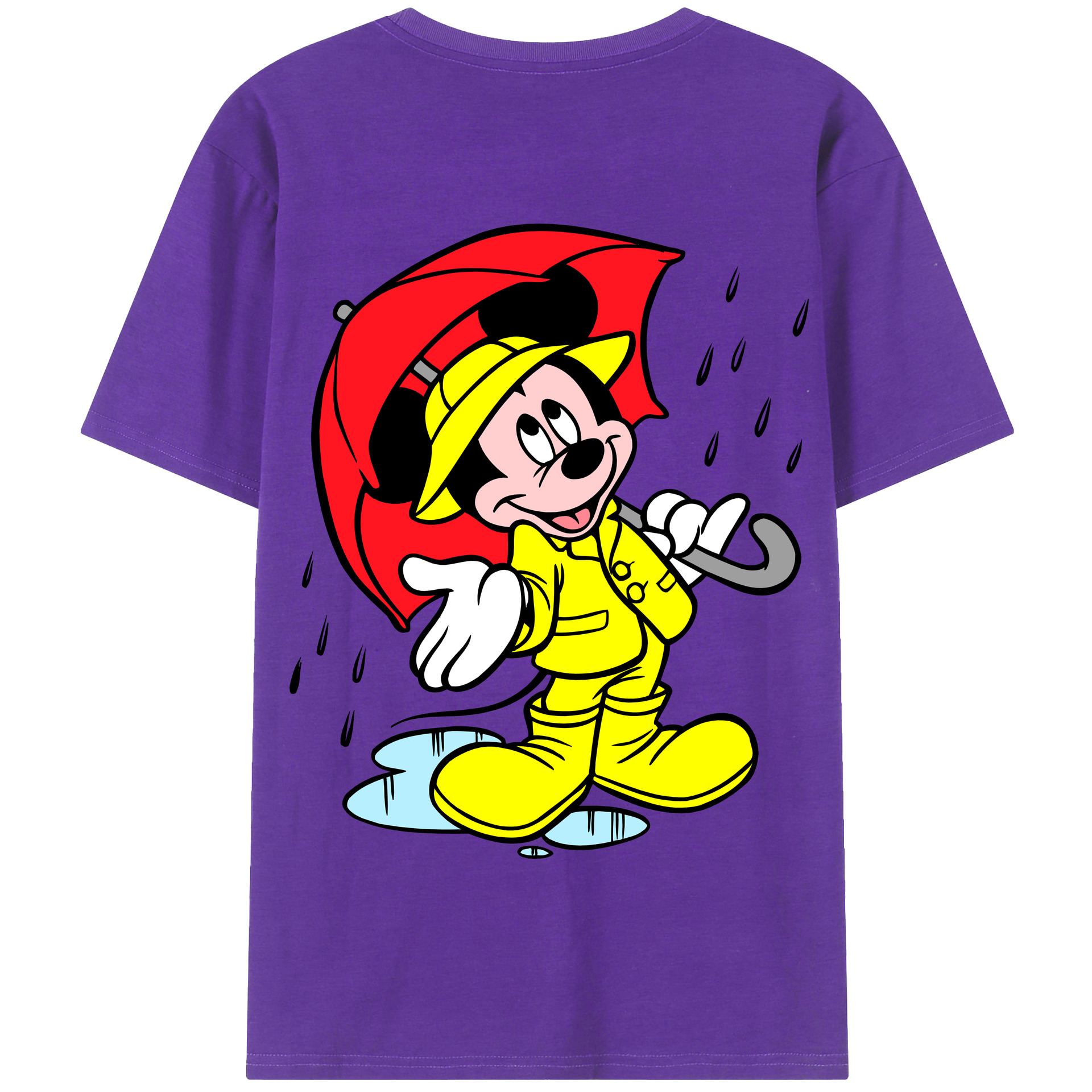 （画像用） ミッキーマウス Mickey Mouse 綿100％半袖Tシャツ（背面プリント）