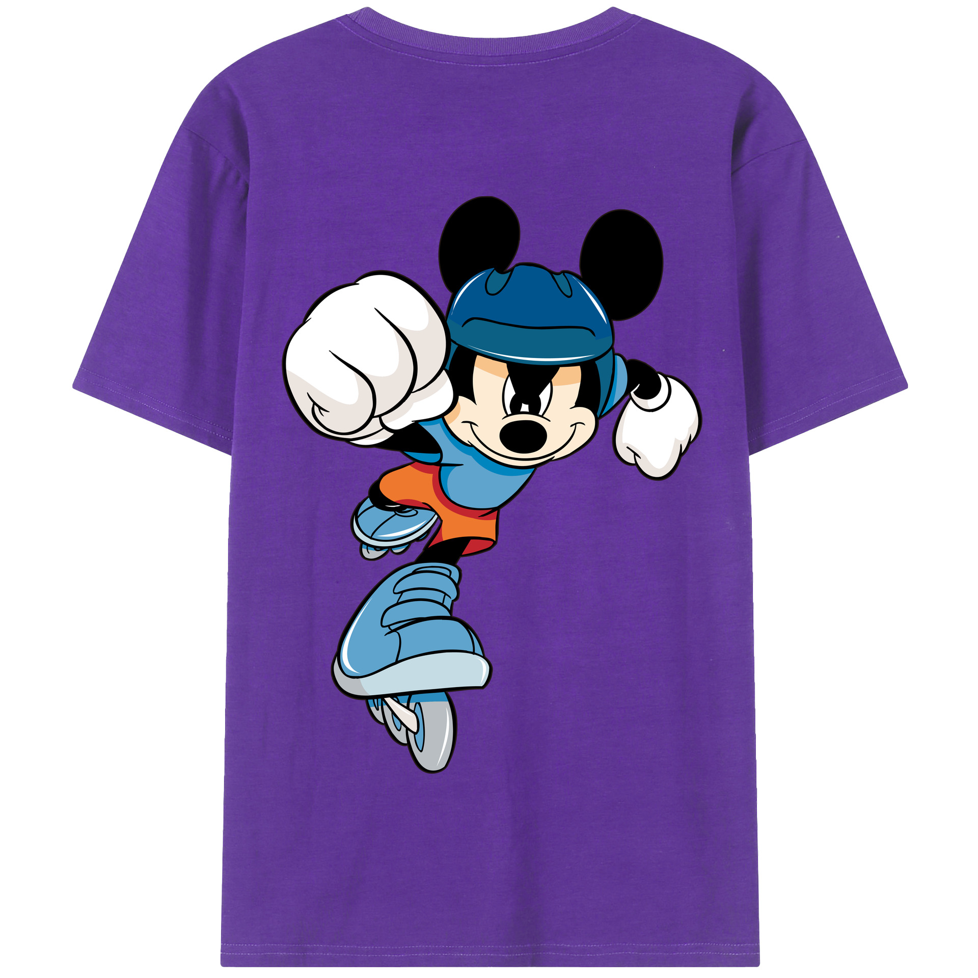 （画像用） ミッキーマウス Mickey Mouse 綿100％半袖Tシャツ（背面プリント）