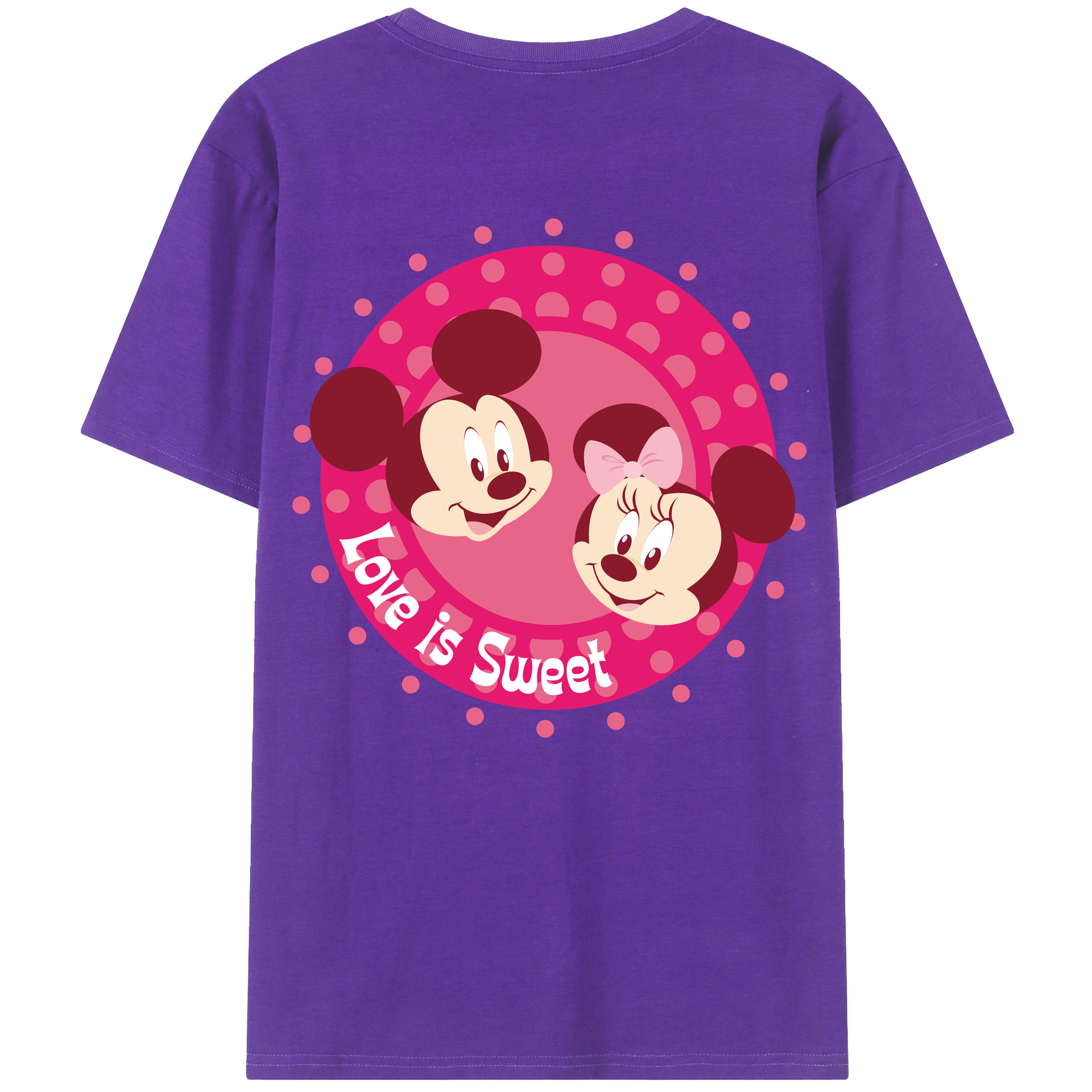 （画像用） ミッキーマウス Mickey Mouse 綿100％半袖Tシャツ（背面プリント）