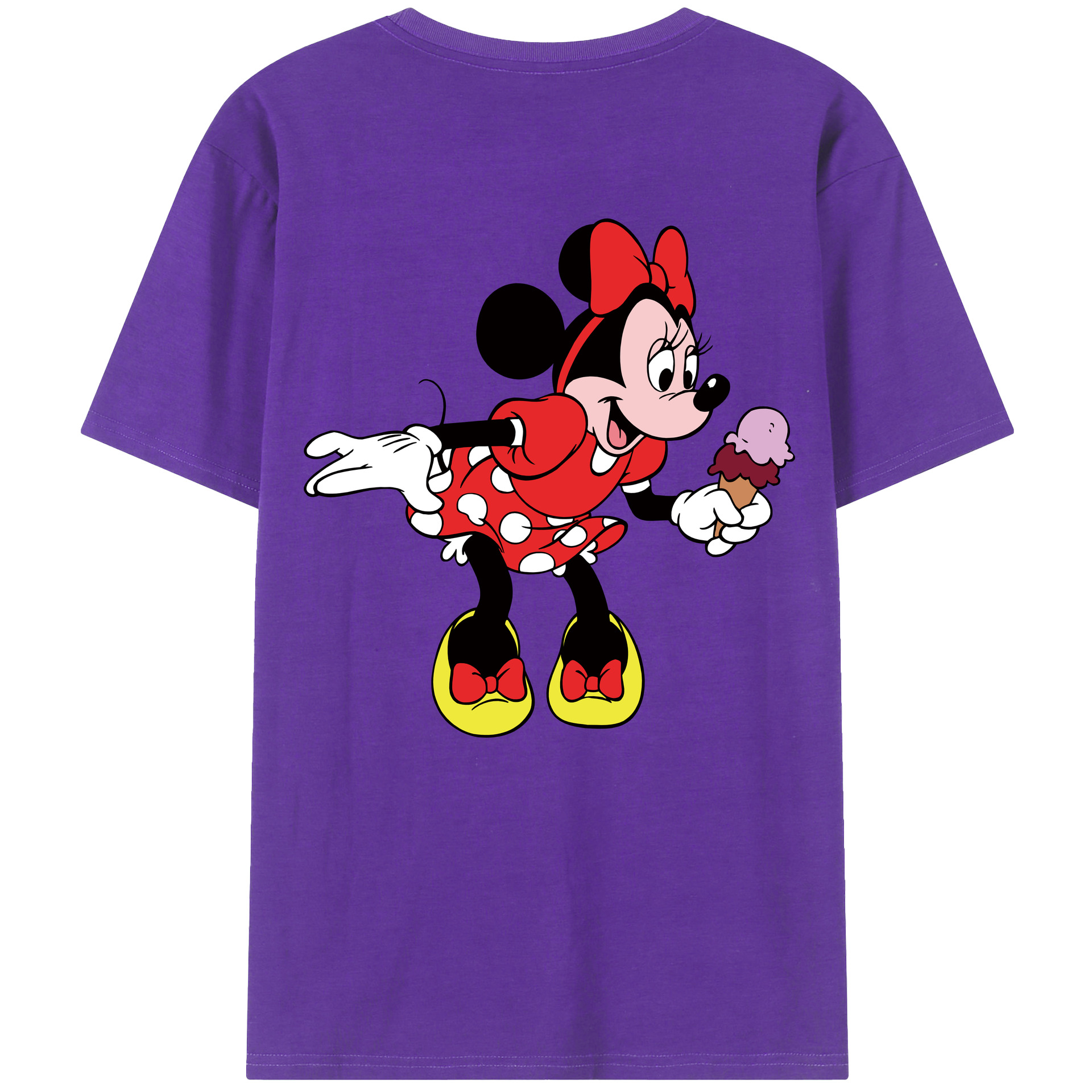 （画像用） ミッキーマウス Mickey Mouse 綿100％半袖Tシャツ（背面プリント）