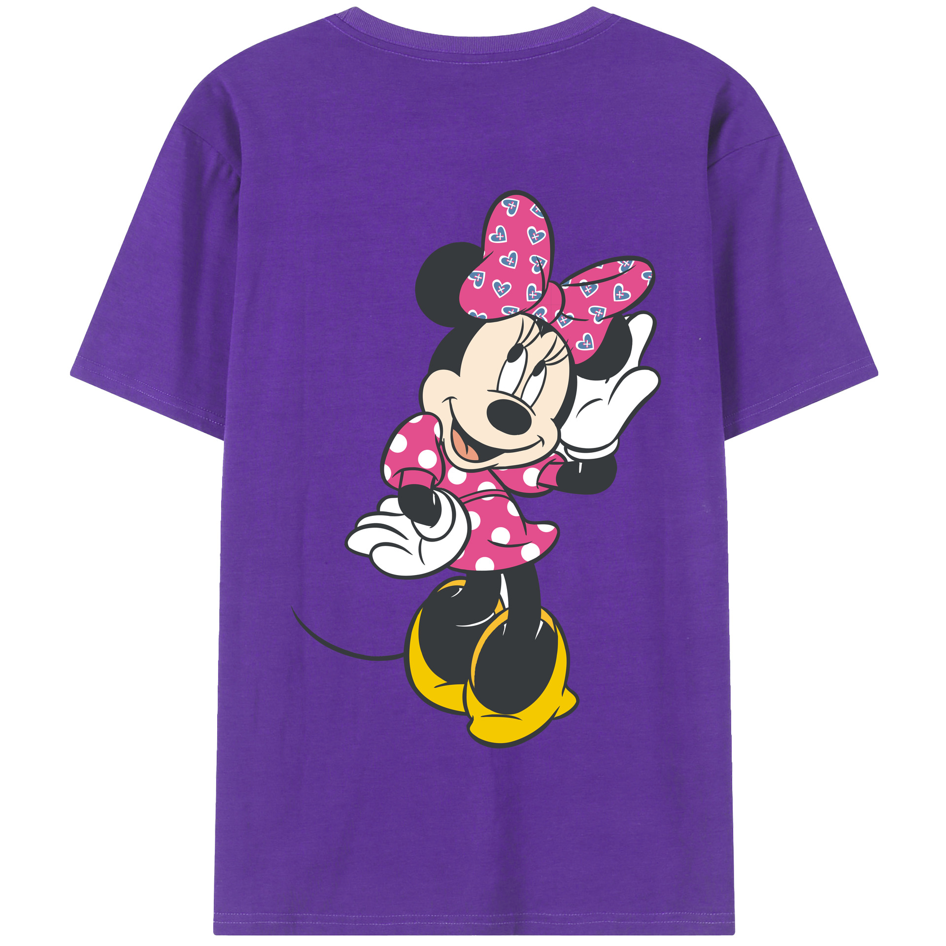 （画像用） ミッキーマウス Mickey Mouse 綿100％半袖Tシャツ（背面プリント）