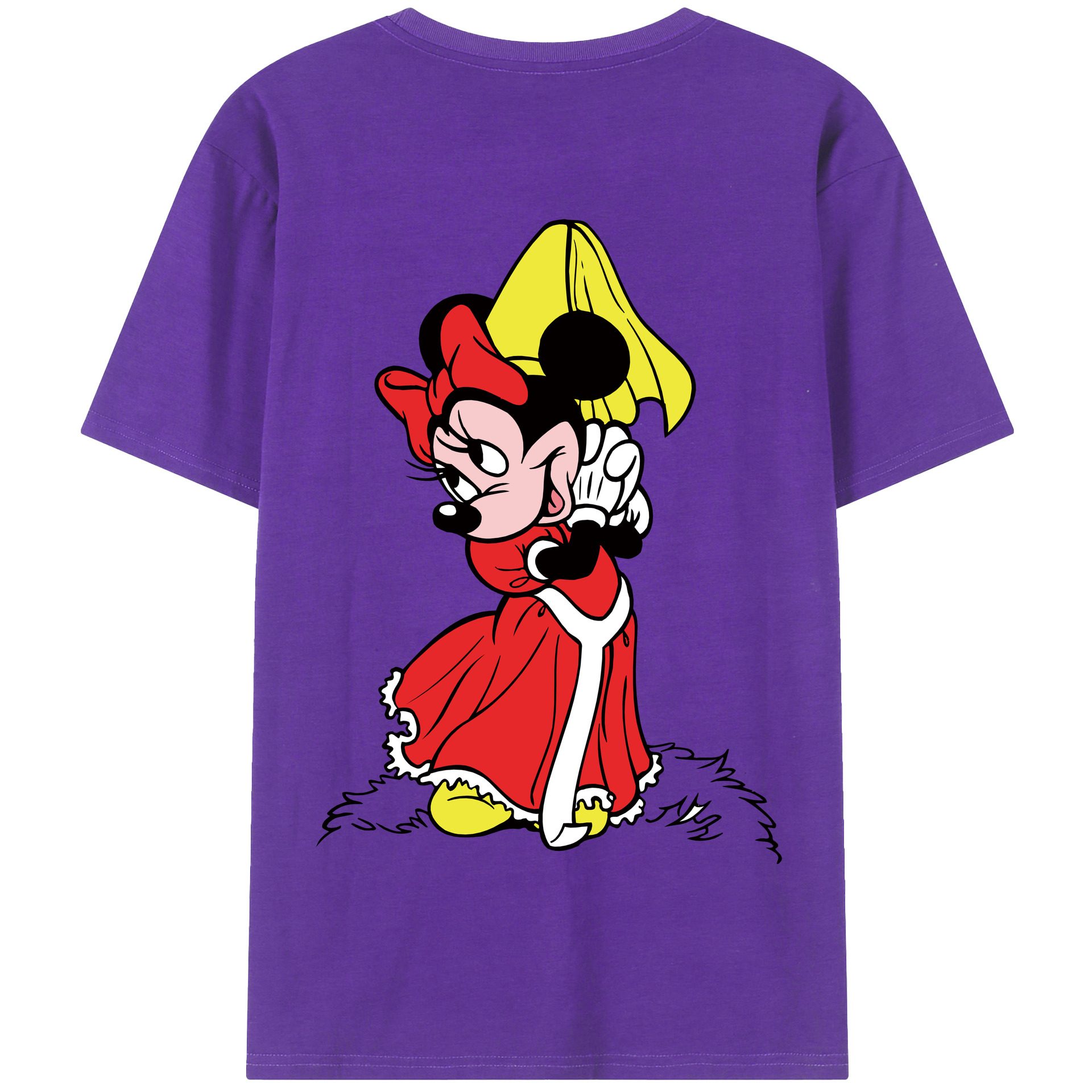 （画像用） ミッキーマウス Mickey Mouse 綿100％半袖Tシャツ（背面プリント）