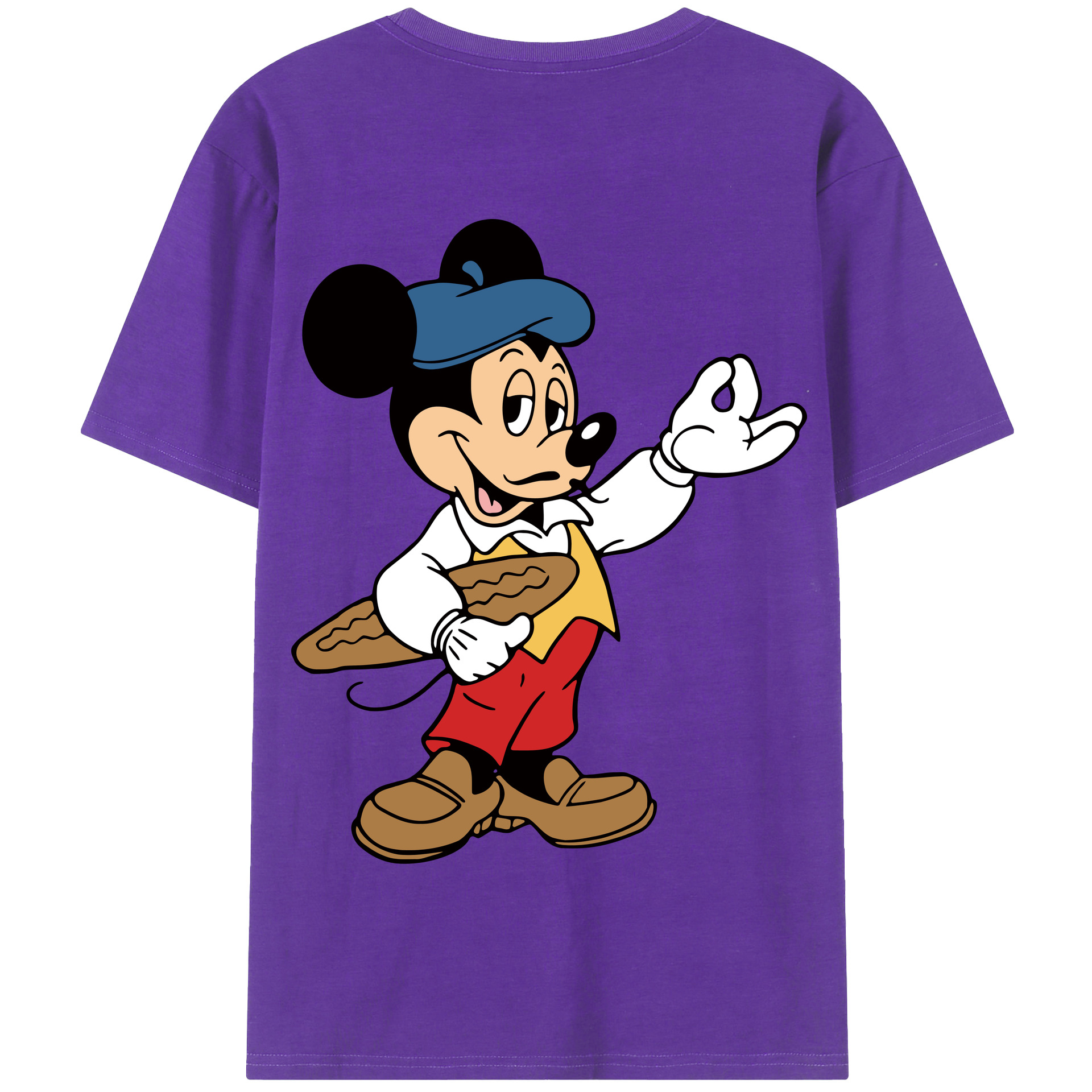（画像用） ミッキーマウス Mickey Mouse 綿100％半袖Tシャツ（背面プリント）