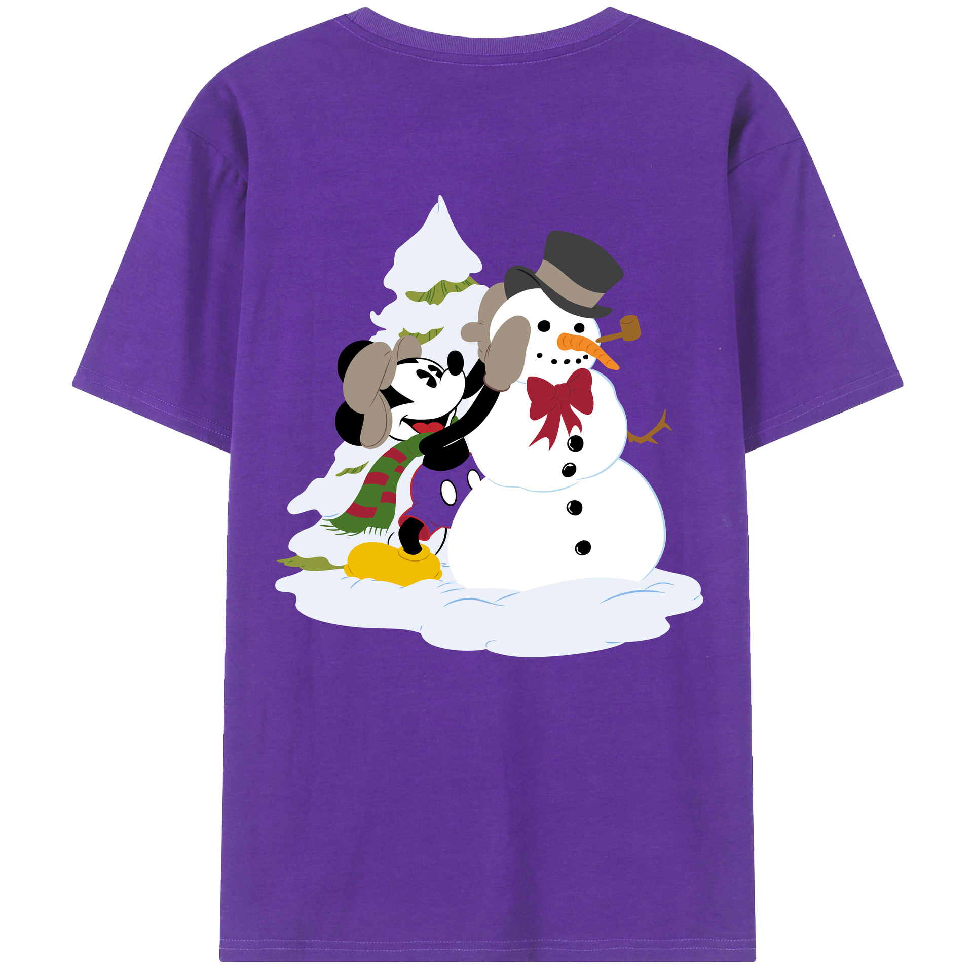 （画像用） ミッキーマウス Mickey Mouse 綿100％半袖Tシャツ（背面プリント）