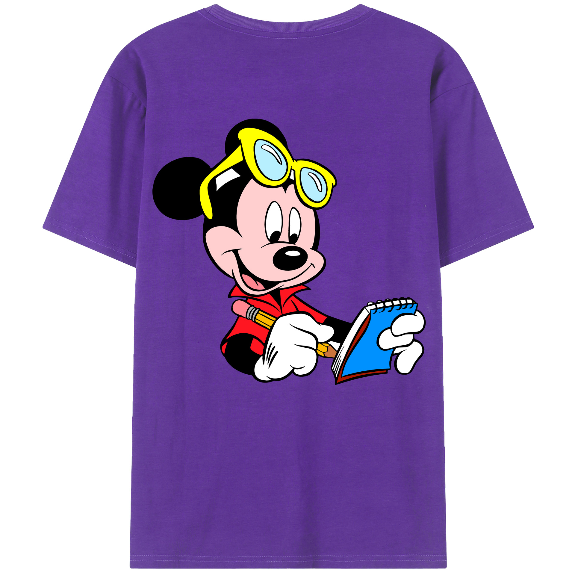 （画像用） ミッキーマウス Mickey Mouse 綿100％半袖Tシャツ（背面プリント）