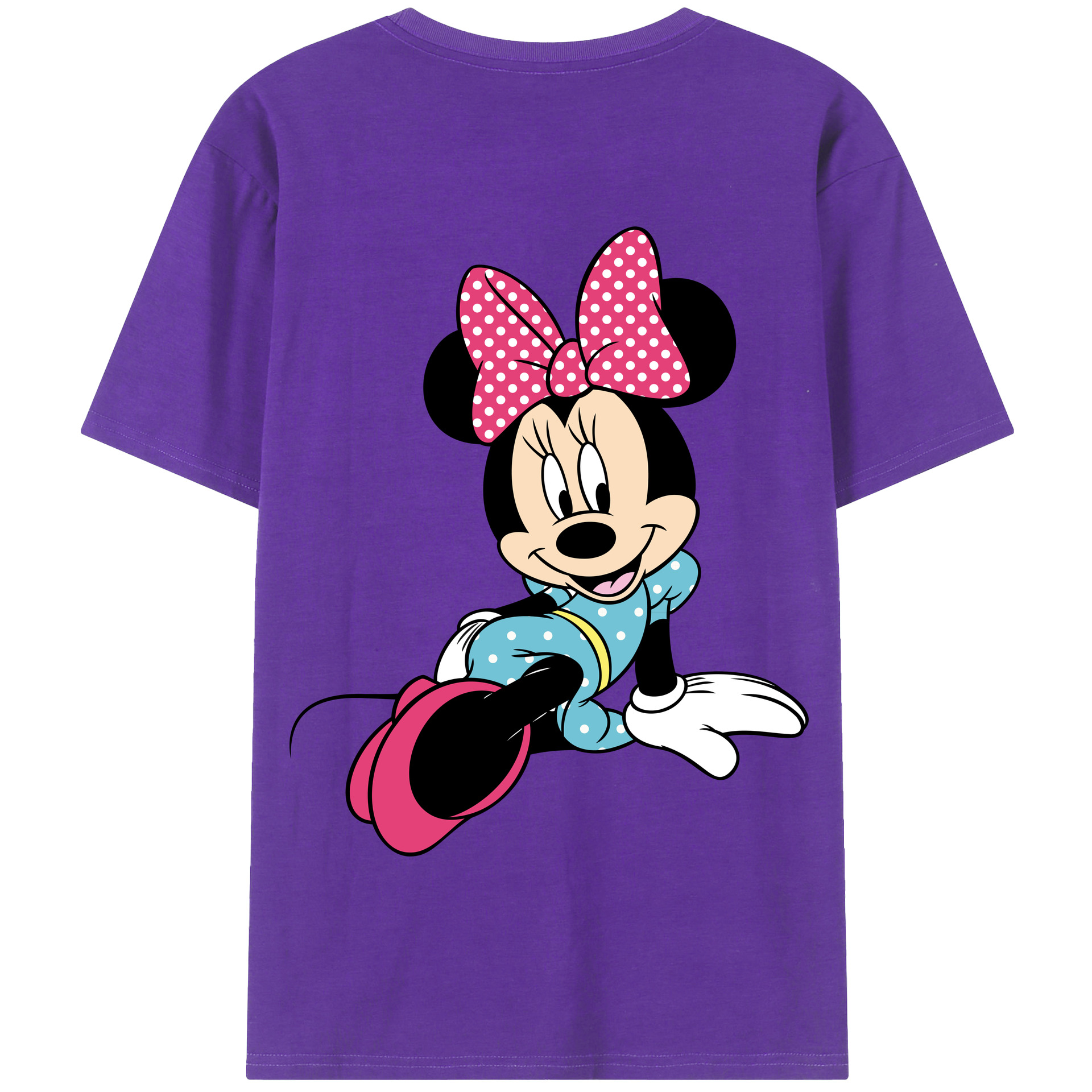 （画像用） ミッキーマウス Mickey Mouse 綿100％半袖Tシャツ（背面プリント）