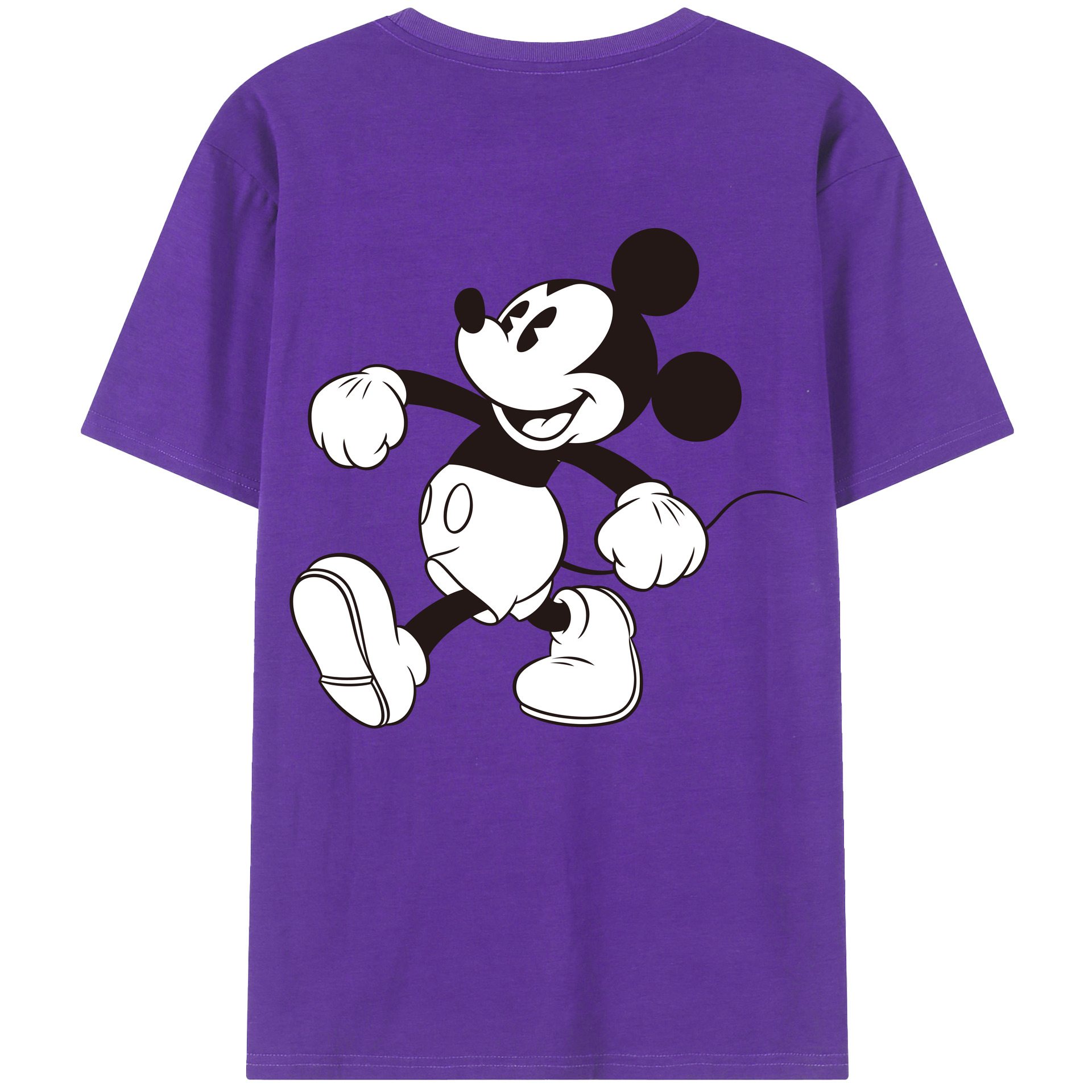 （画像用） ミッキーマウス Mickey Mouse 綿100％半袖Tシャツ（背面プリント）