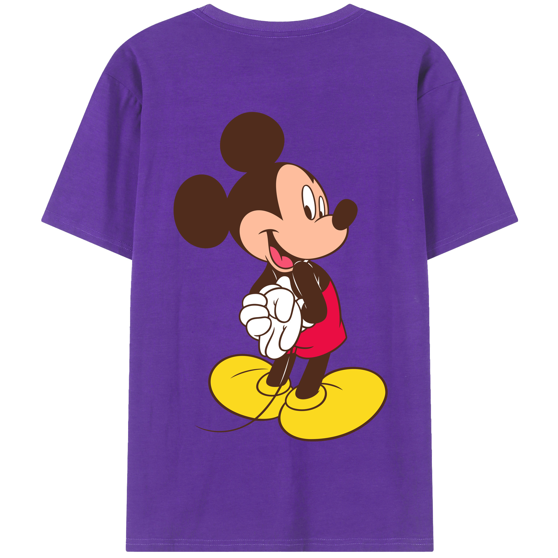 （画像用） ミッキーマウス Mickey Mouse 綿100％半袖Tシャツ（背面プリント）