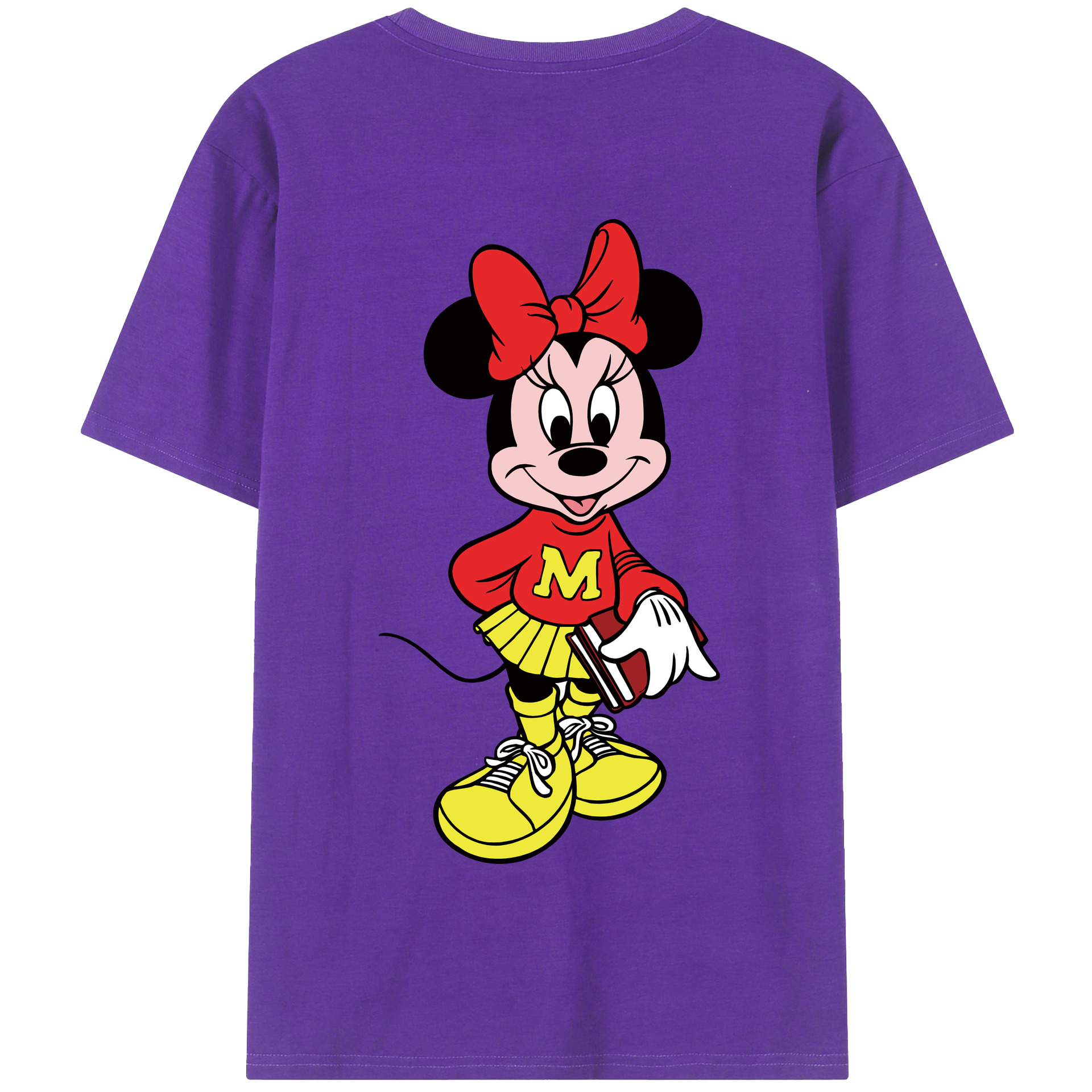 （画像用） ミッキーマウス Mickey Mouse 綿100％半袖Tシャツ（背面プリント）