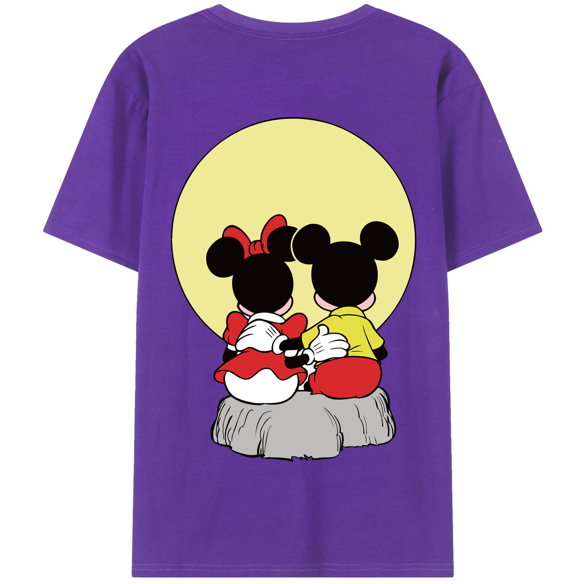 （画像用） ミッキーマウス Mickey Mouse 綿100％半袖Tシャツ（背面プリント）