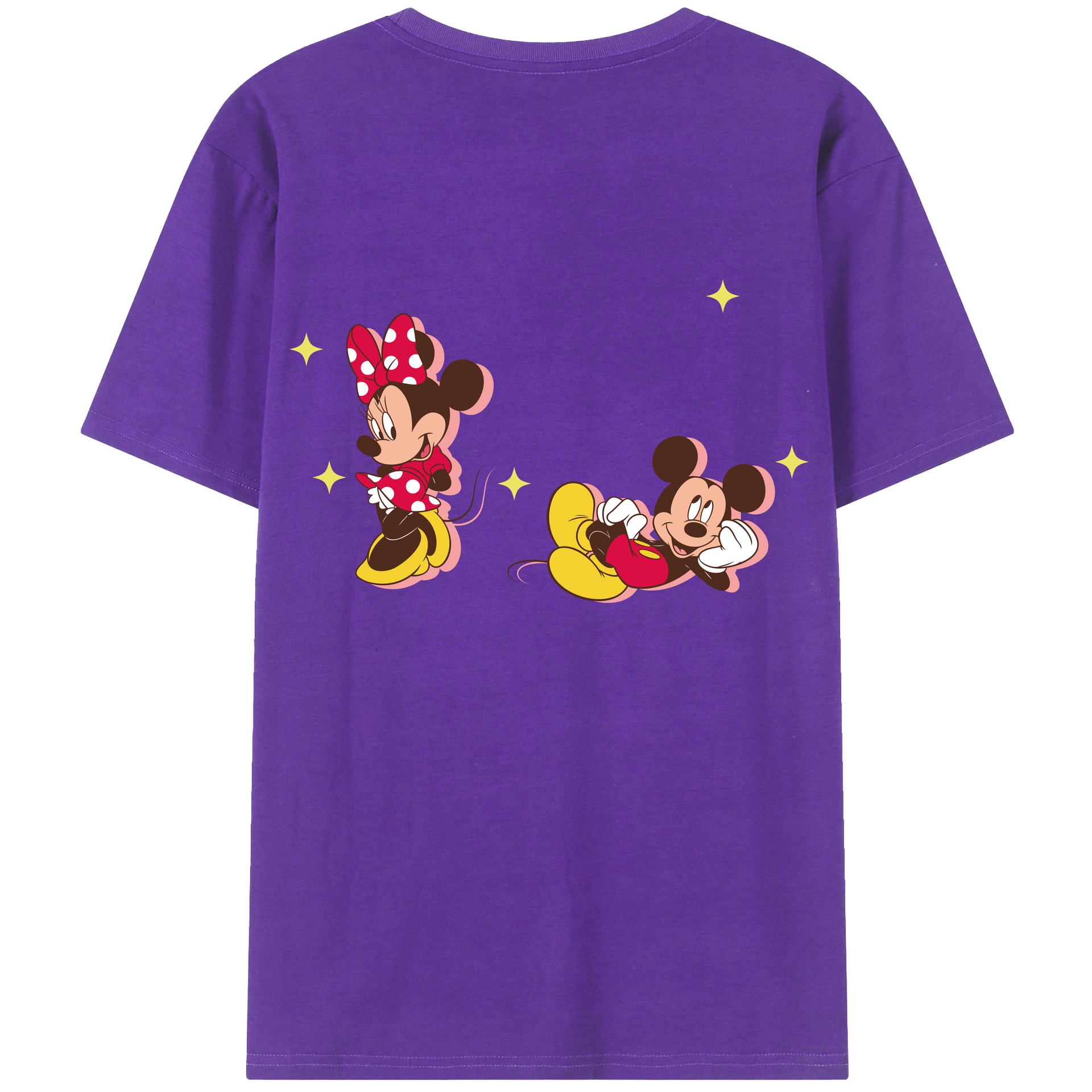 （画像用） ミッキーマウス Mickey Mouse 綿100％半袖Tシャツ（背面プリント）