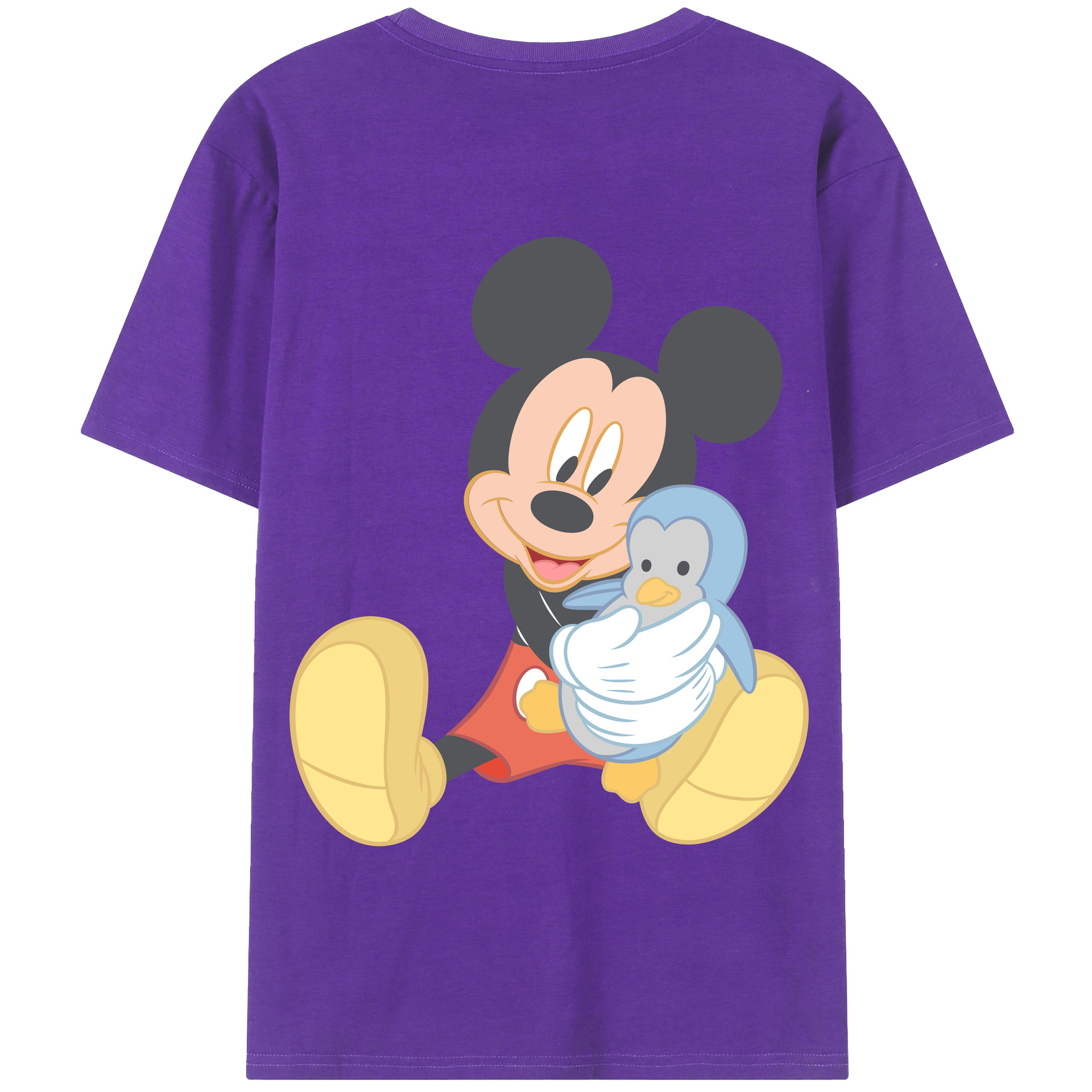 （画像用） ミッキーマウス Mickey Mouse 綿100％半袖Tシャツ（背面プリント）