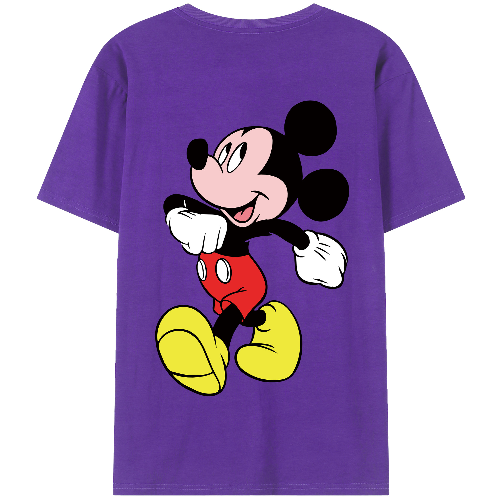 （画像用） ミッキーマウス Mickey Mouse 綿100％半袖Tシャツ（背面プリント）