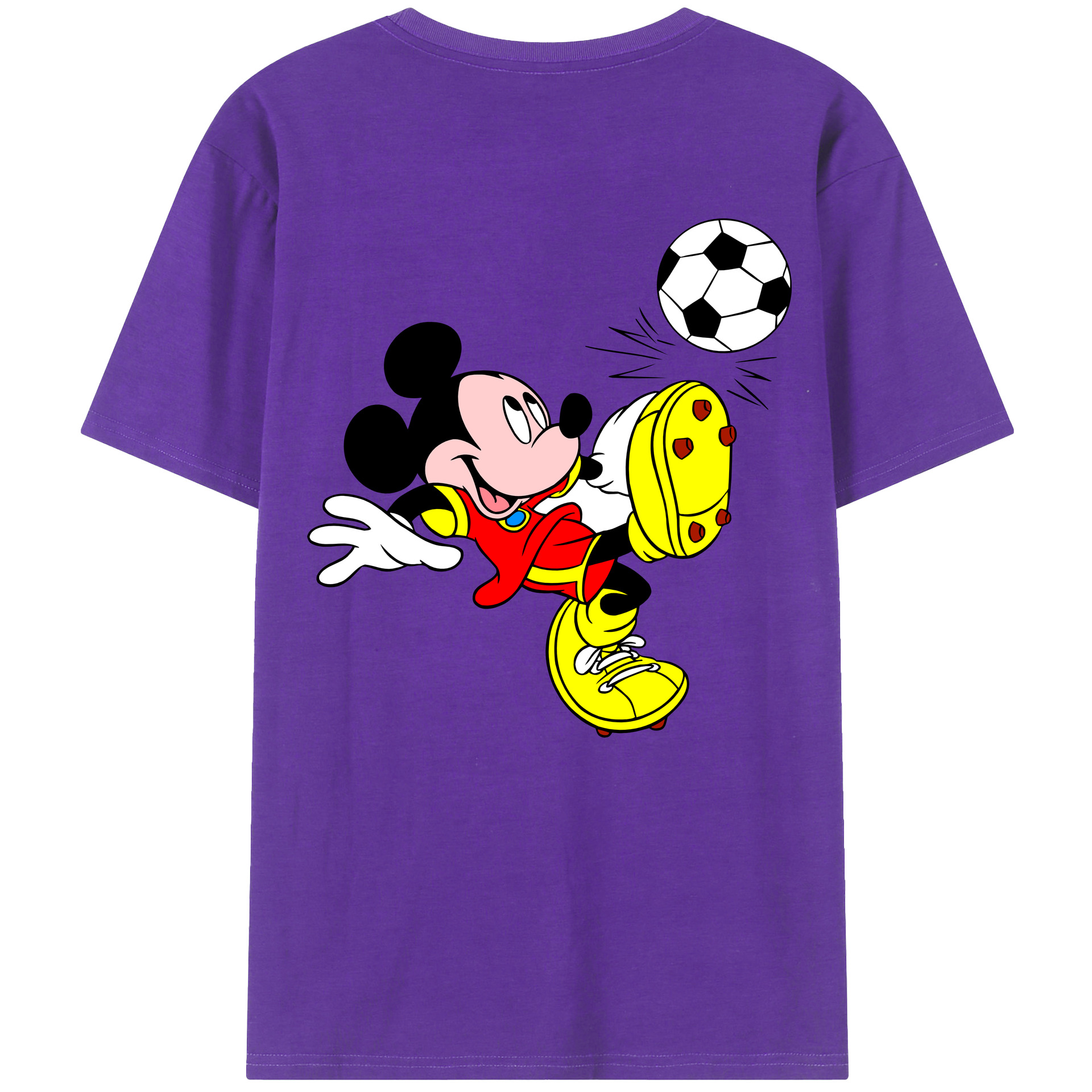 （画像用） ミッキーマウス Mickey Mouse 綿100％半袖Tシャツ（背面プリント）