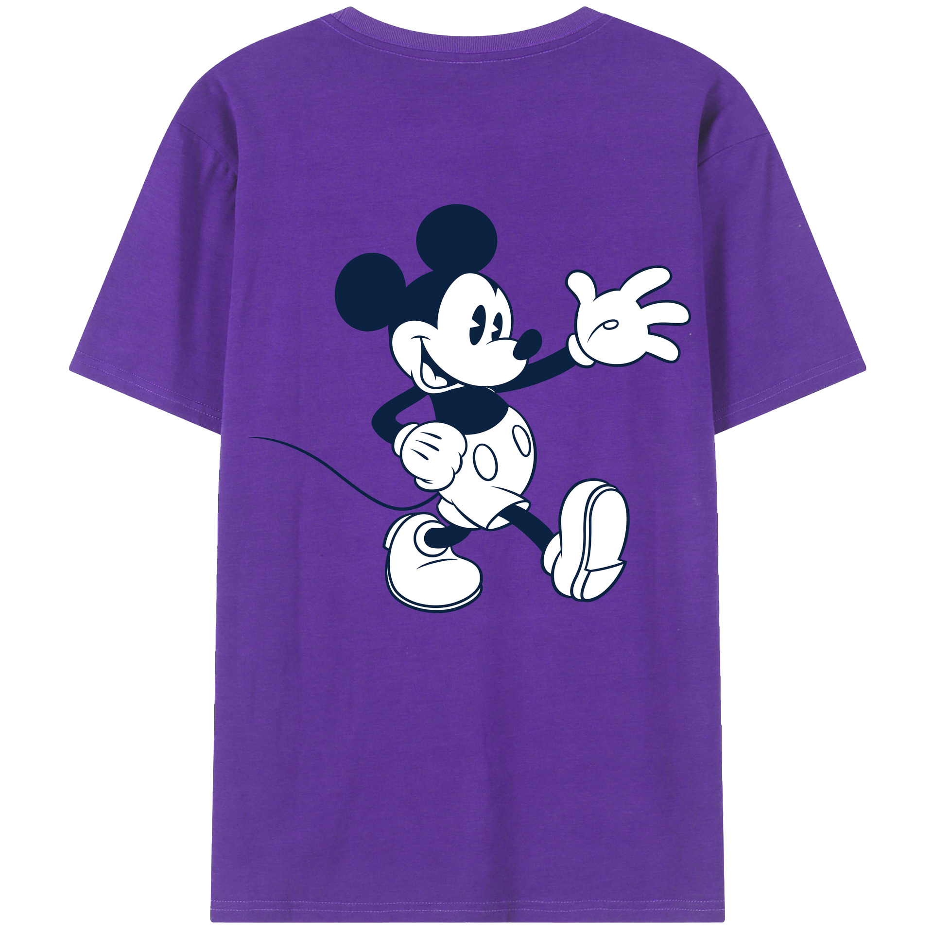 （画像用） ミッキーマウス Mickey Mouse 綿100％半袖Tシャツ（背面プリント）