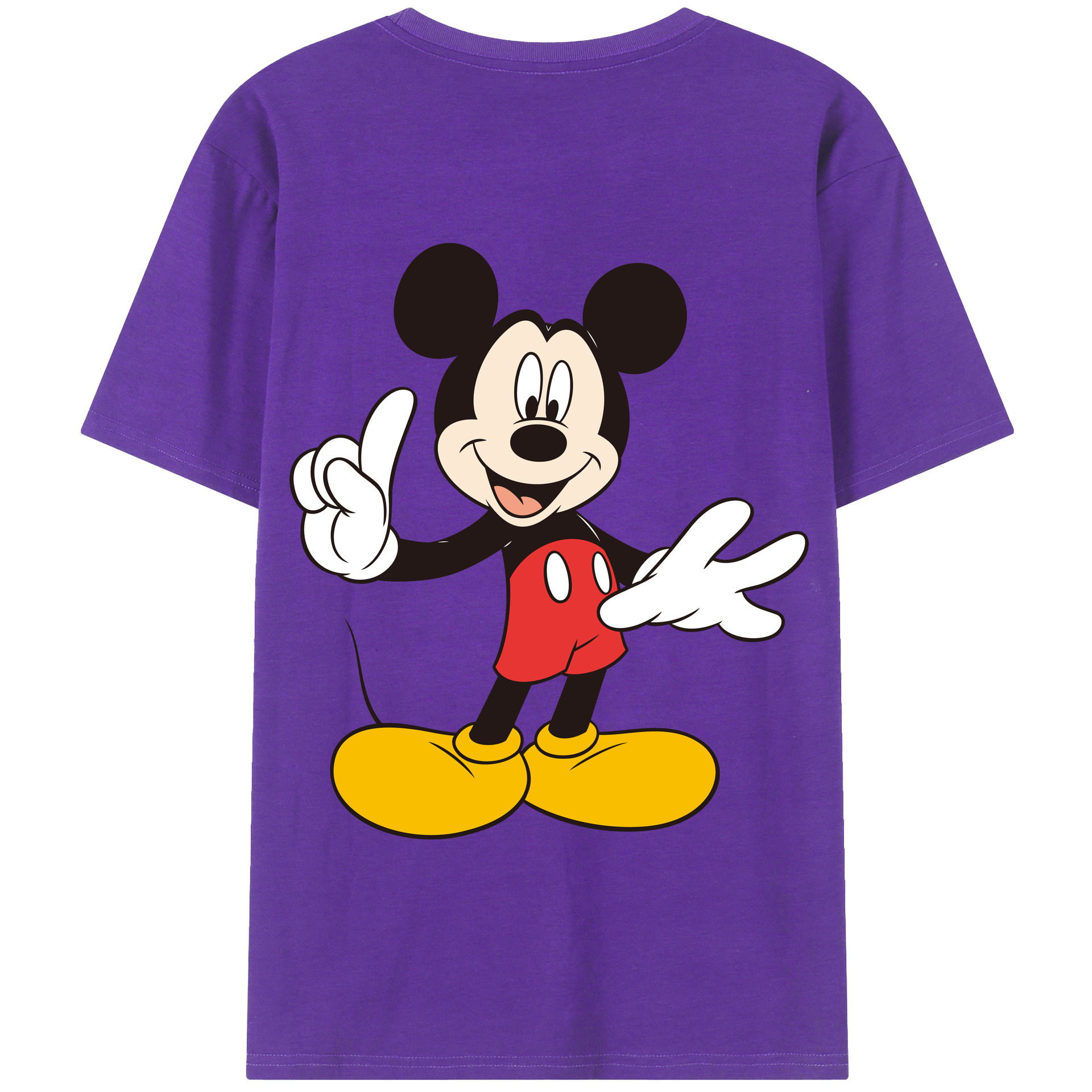 （画像用） ミッキーマウス Mickey Mouse 綿100％半袖Tシャツ（背面プリント）