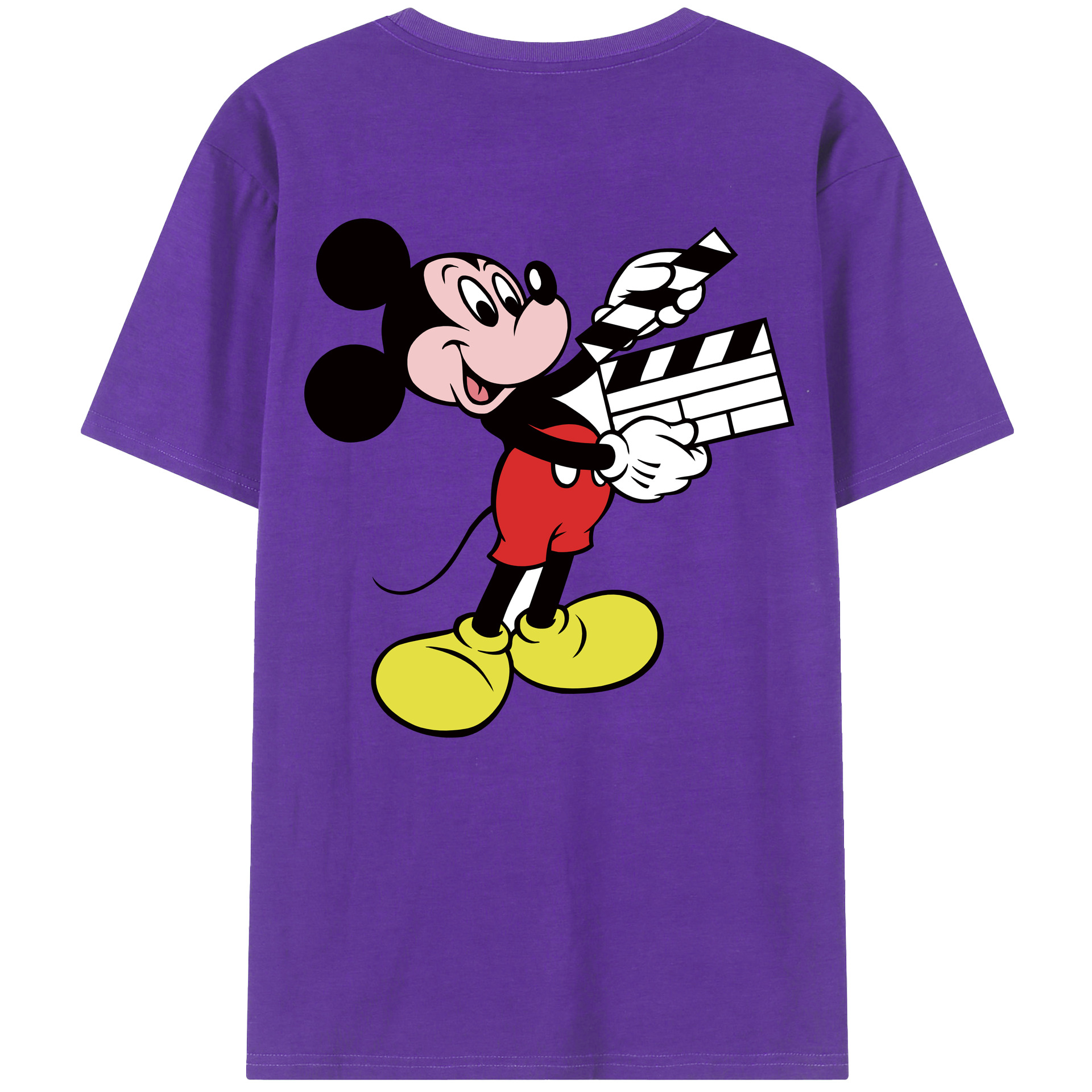 （画像用） ミッキーマウス Mickey Mouse 綿100％半袖Tシャツ（背面プリント）