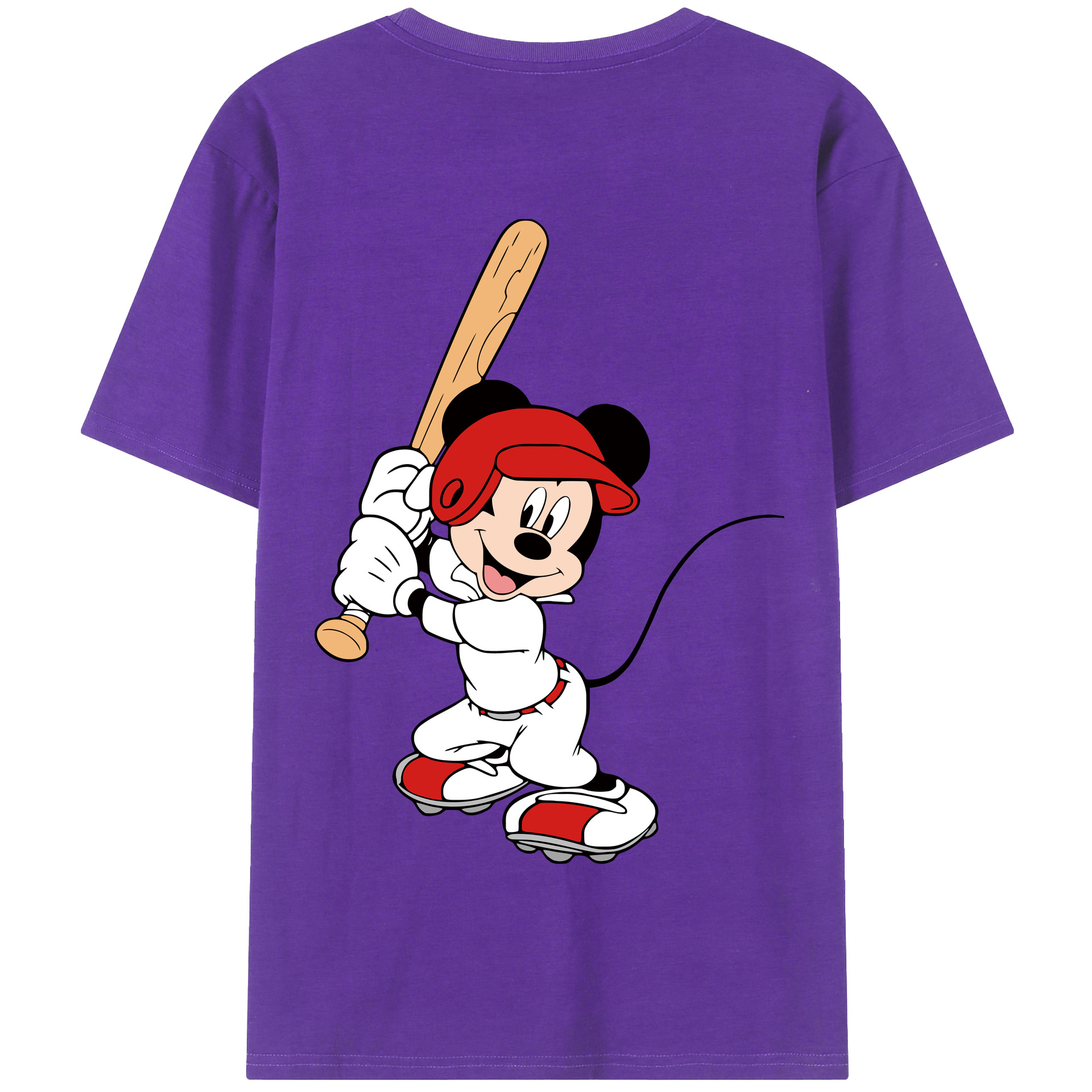 （画像用） ミッキーマウス Mickey Mouse 綿100％半袖Tシャツ（背面プリント）