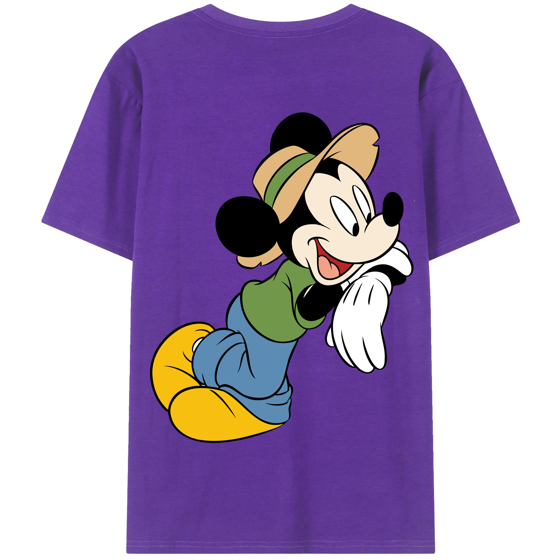 （画像用） ミッキーマウス Mickey Mouse 綿100％半袖Tシャツ（背面プリント）
