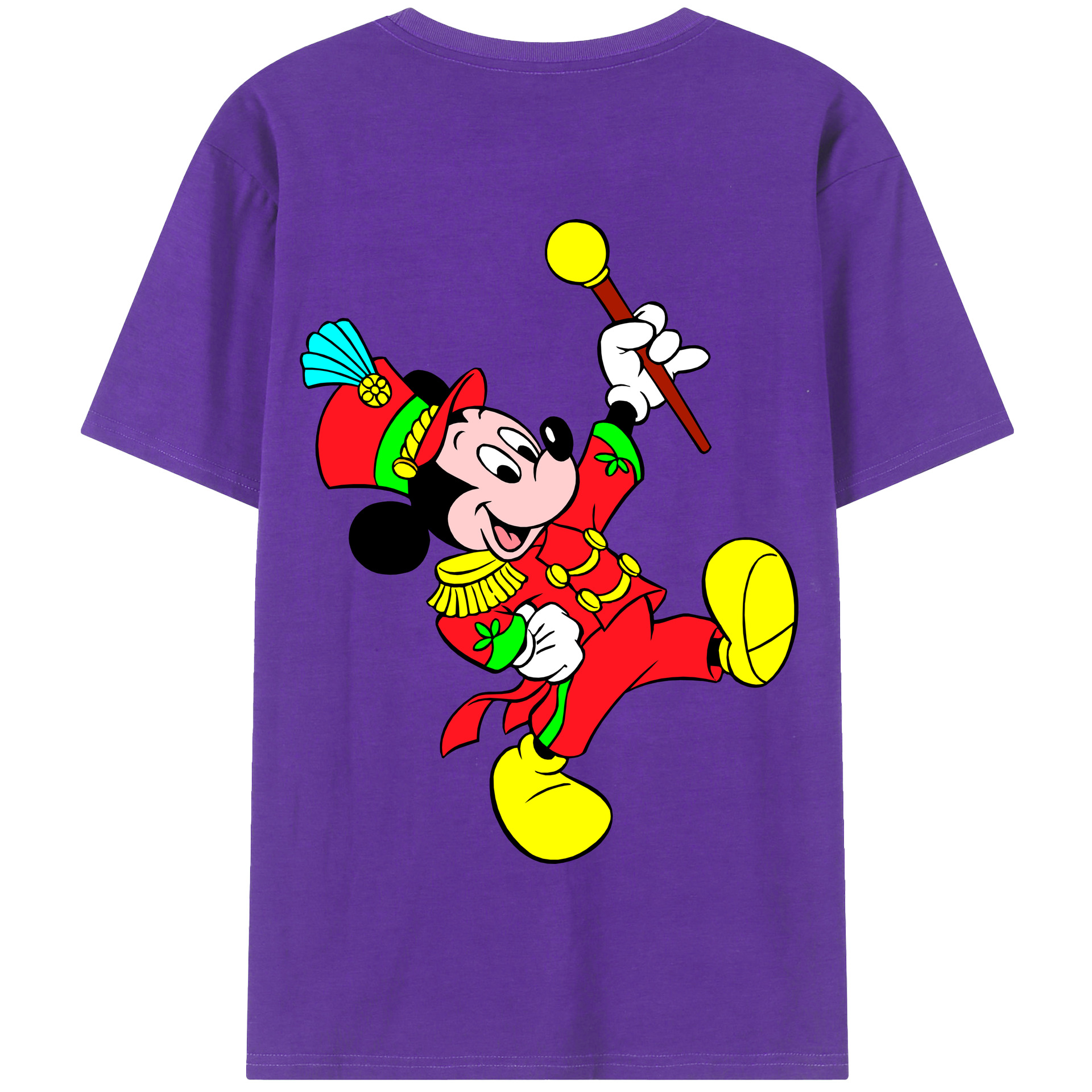 （画像用） ミッキーマウス Mickey Mouse 綿100％半袖Tシャツ（背面プリント）