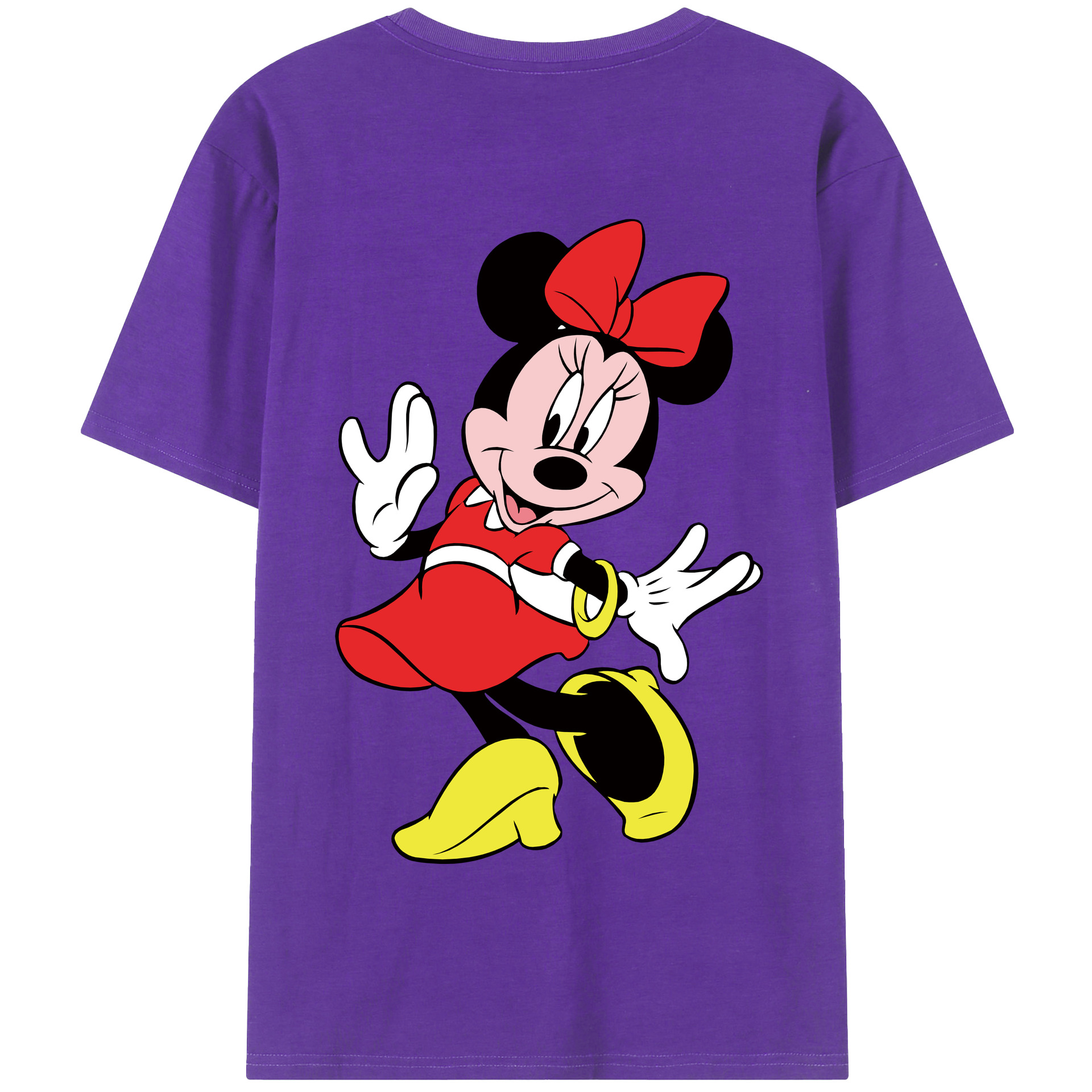 （画像用） ミッキーマウス Mickey Mouse 綿100％半袖Tシャツ（背面プリント）