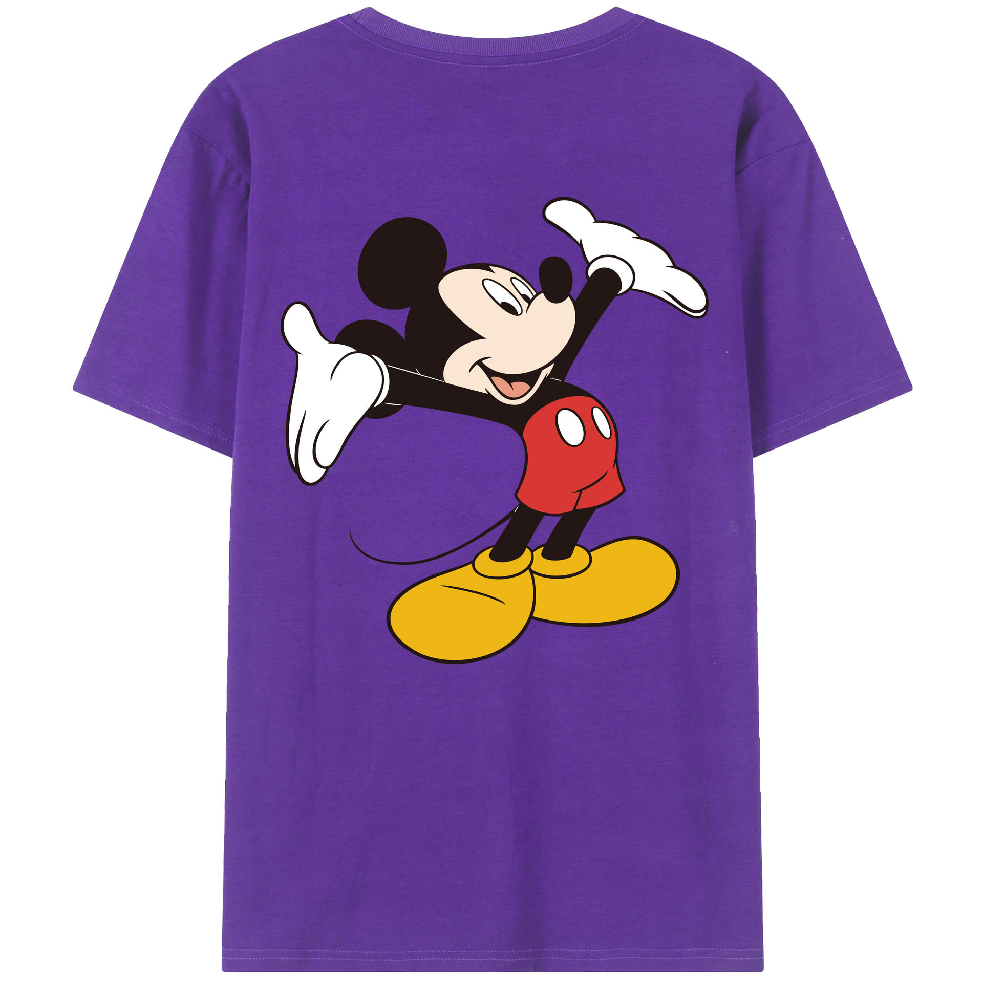 （画像用） ミッキーマウス Mickey Mouse 綿100％半袖Tシャツ（背面プリント）