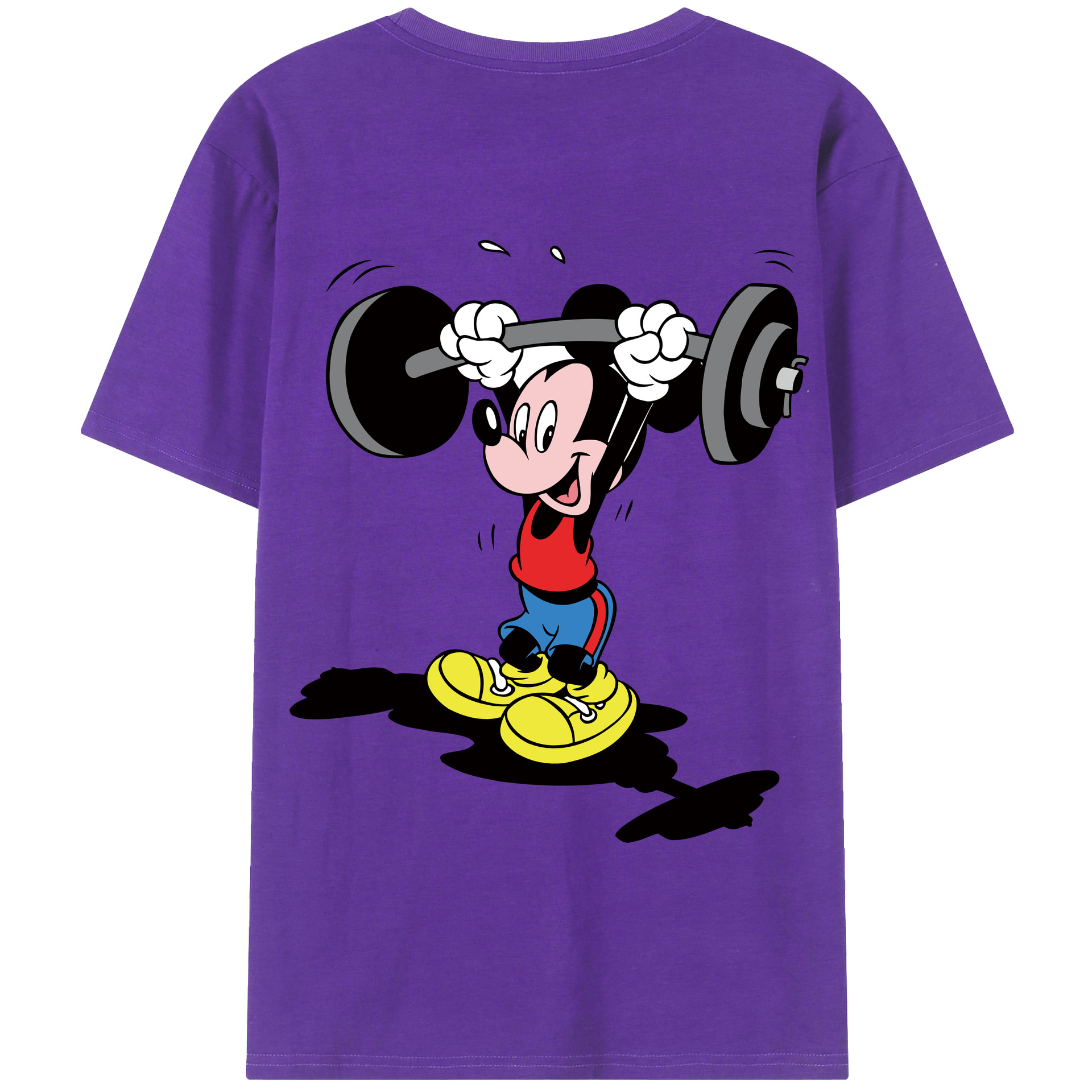 （画像用） ミッキーマウス Mickey Mouse 綿100％半袖Tシャツ（背面プリント）