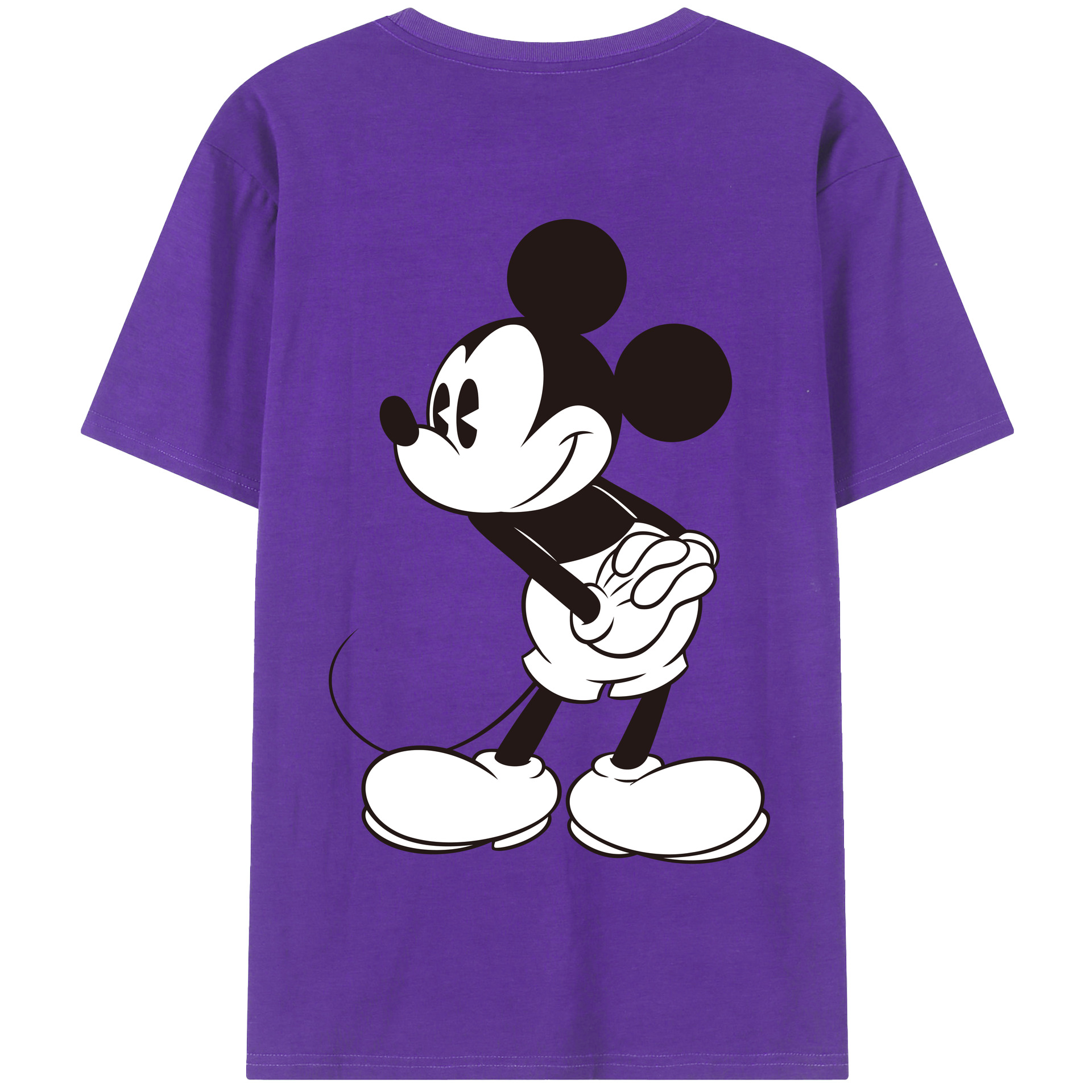 （画像用） ミッキーマウス Mickey Mouse 綿100％半袖Tシャツ（背面プリント）
