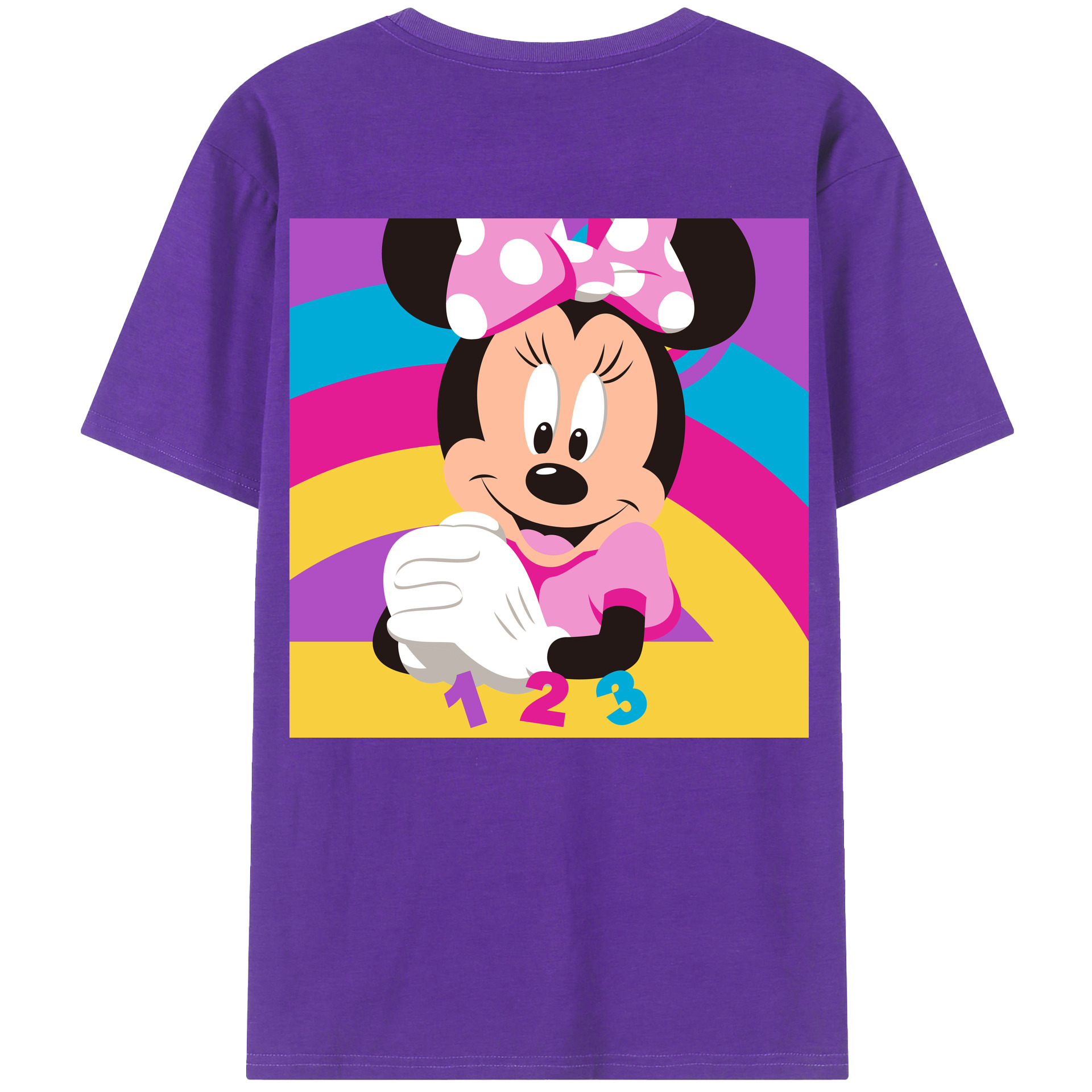 （画像用） ミッキーマウス Mickey Mouse 綿100％半袖Tシャツ（背面プリント）