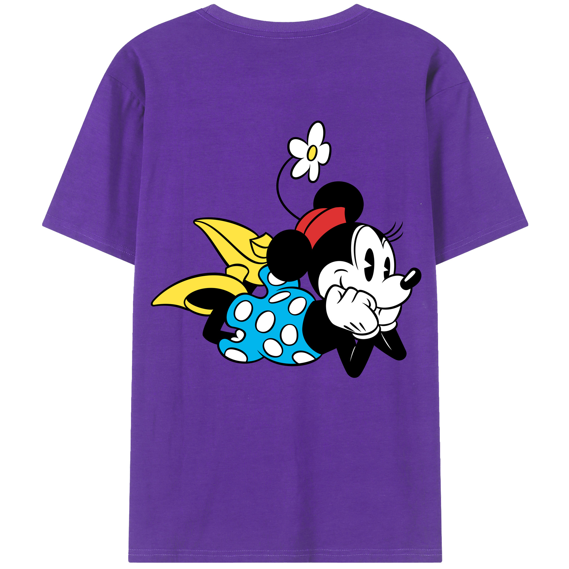 （画像用） ミッキーマウス Mickey Mouse 綿100％半袖Tシャツ（背面プリント）