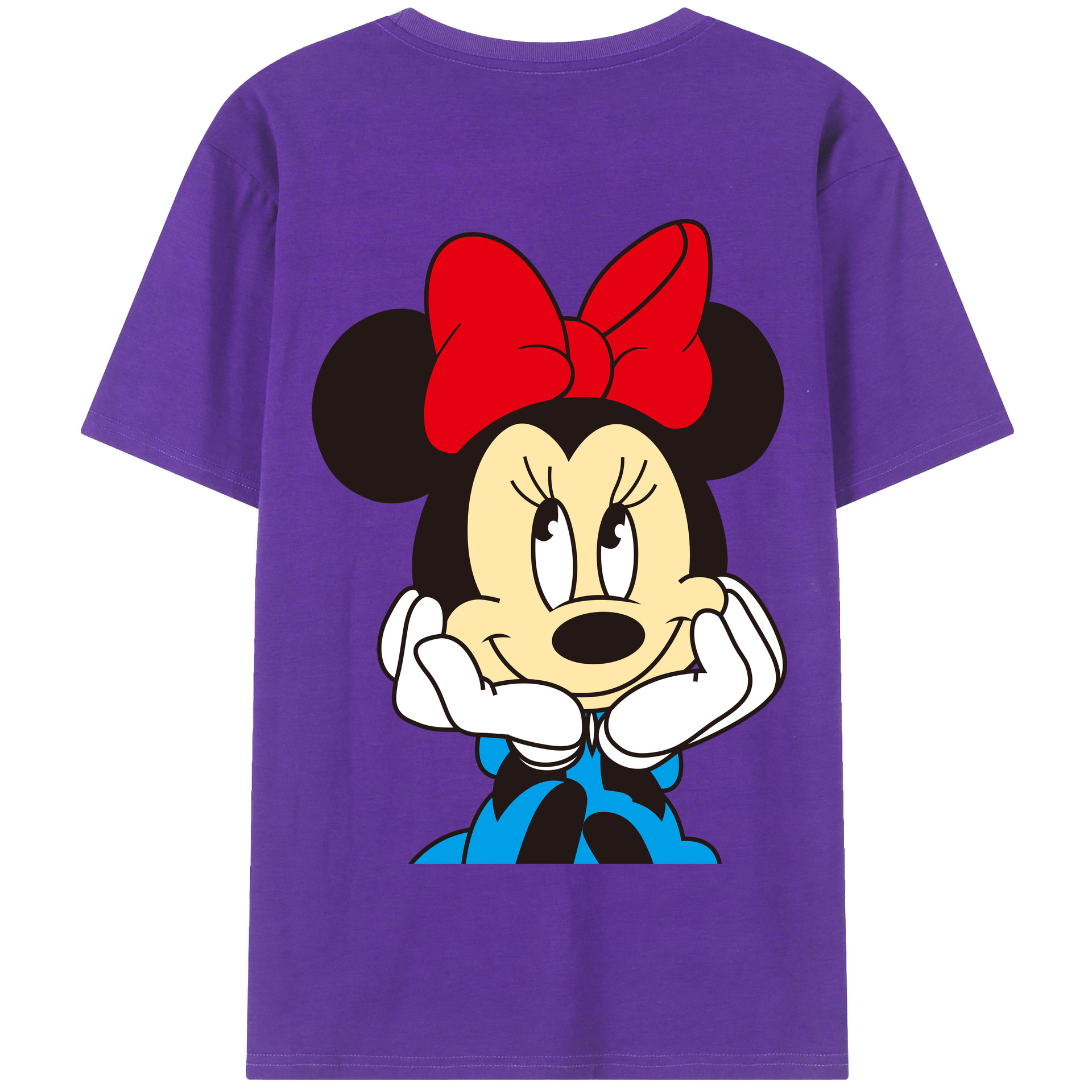 （画像用） ミッキーマウス Mickey Mouse 綿100％半袖Tシャツ（背面プリント）