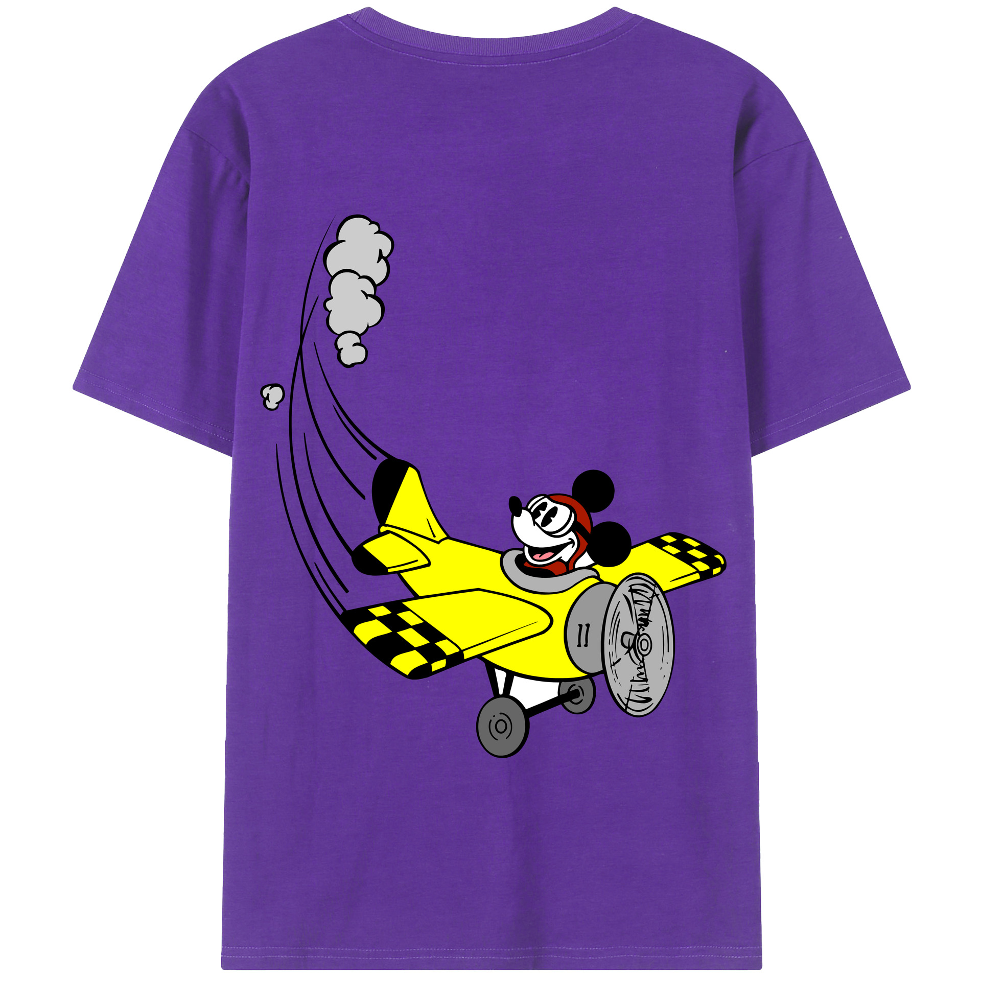（画像用） ミッキーマウス Mickey Mouse 綿100％半袖Tシャツ（背面プリント）
