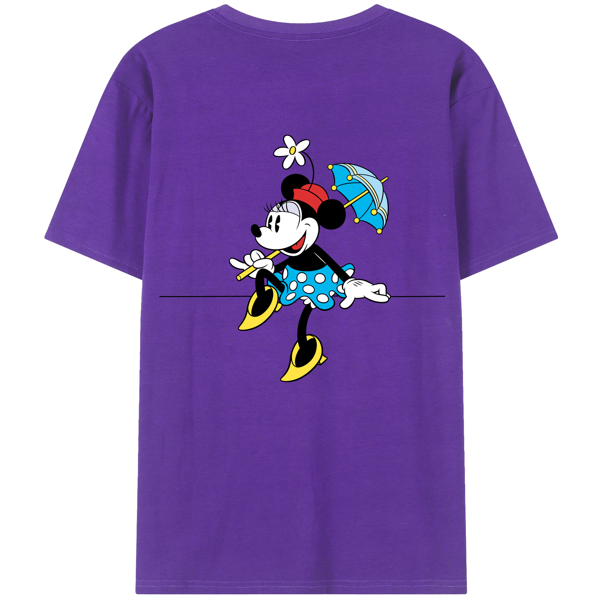 （画像用） ミッキーマウス Mickey Mouse 綿100％半袖Tシャツ（背面プリント）