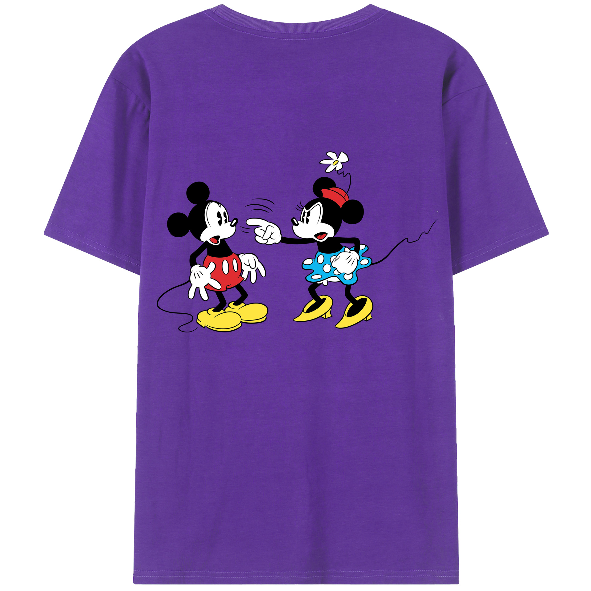 （画像用） ミッキーマウス Mickey Mouse 綿100％半袖Tシャツ（背面プリント）
