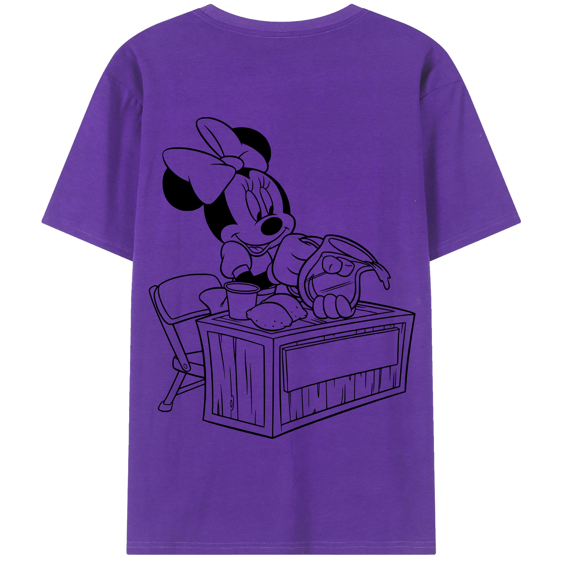 （画像用） ミッキーマウス Mickey Mouse 綿100％半袖Tシャツ（背面プリント）
