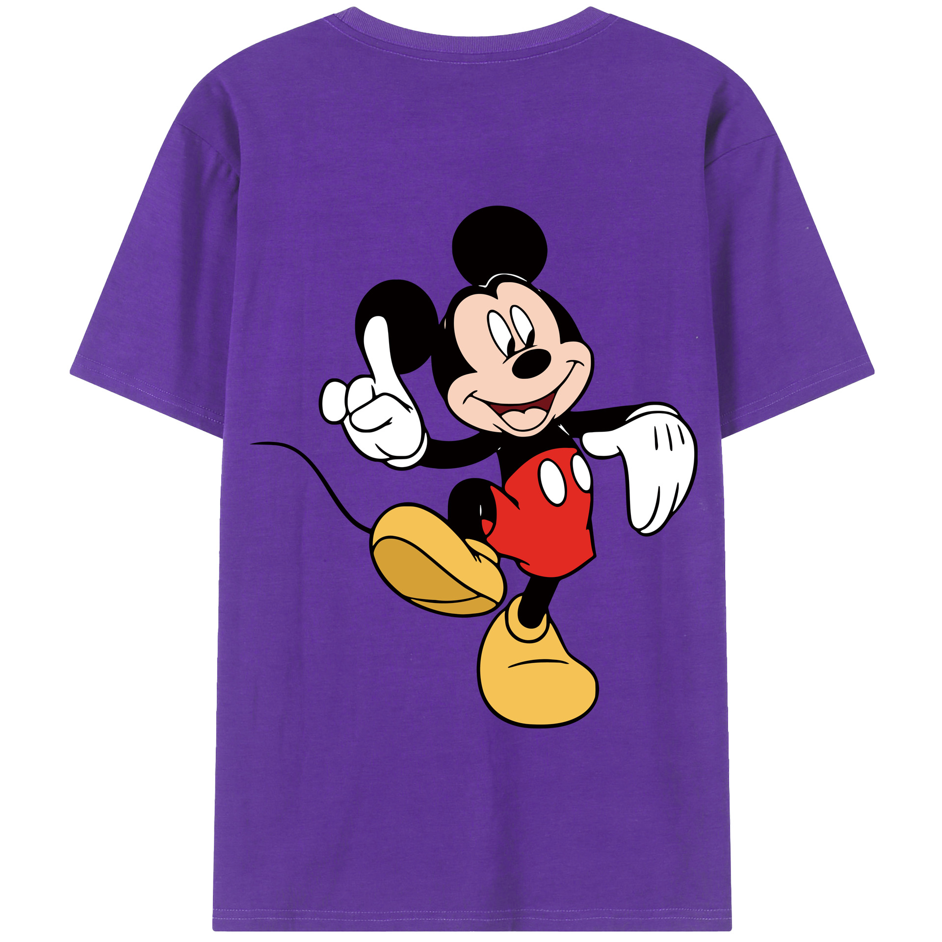 （画像用） ミッキーマウス Mickey Mouse 綿100％半袖Tシャツ（背面プリント）
