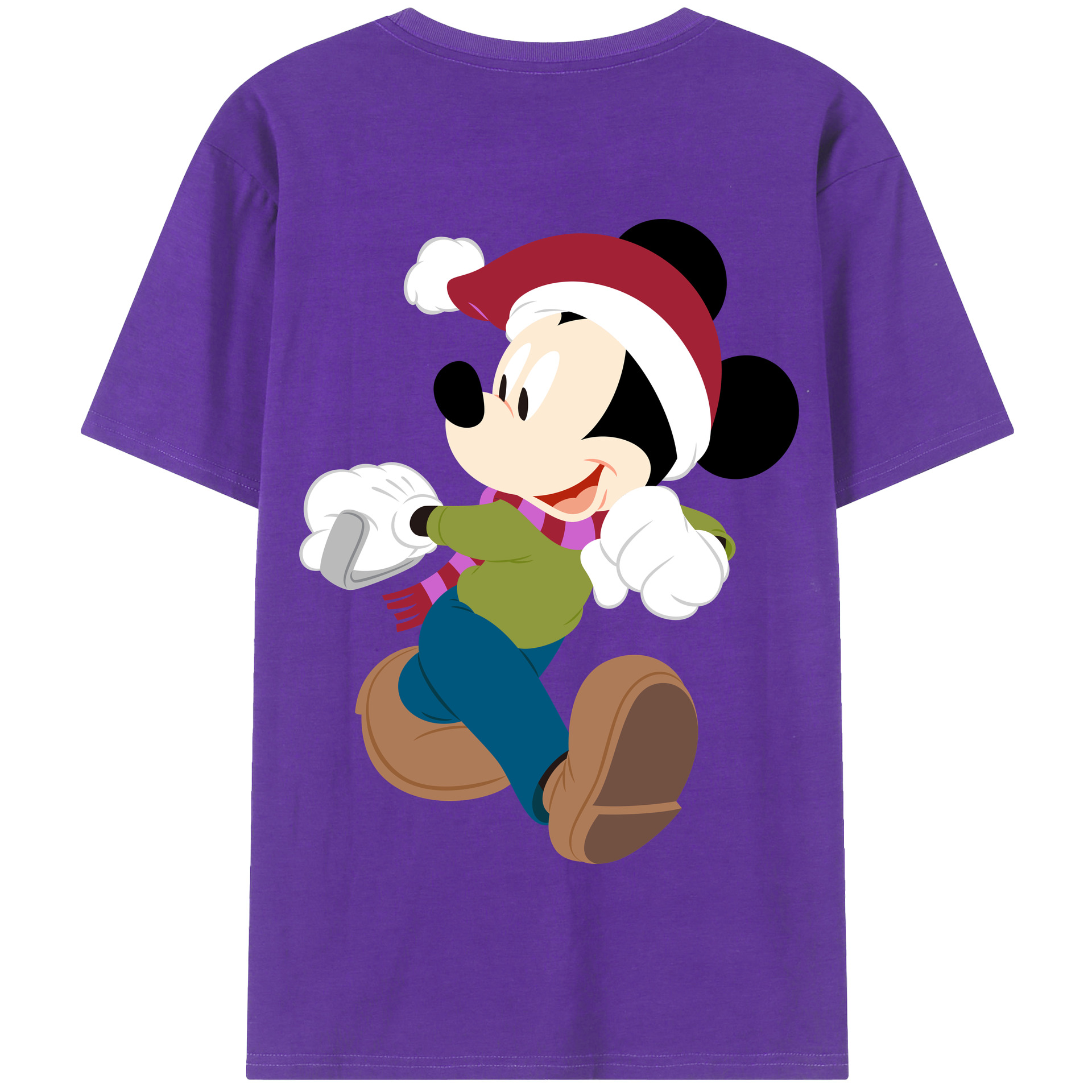 （画像用） ミッキーマウス Mickey Mouse 綿100％半袖Tシャツ（背面プリント）
