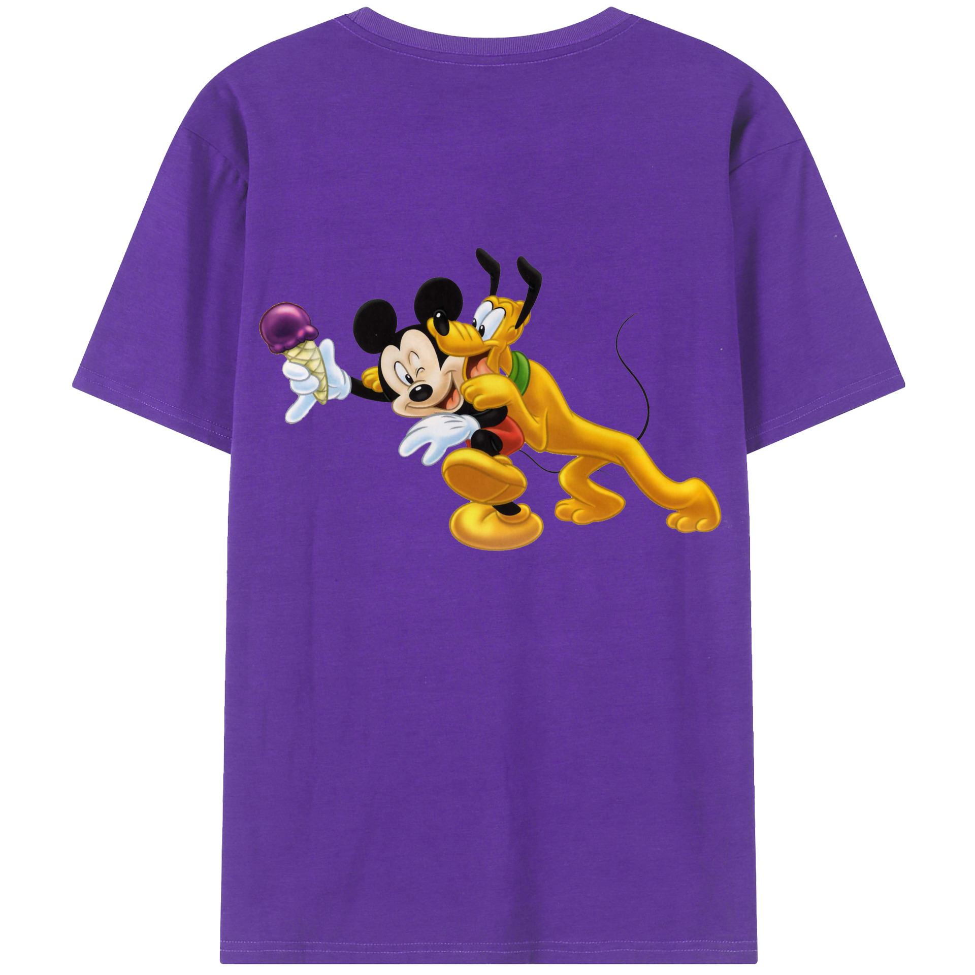 （画像用） ミッキーマウス Mickey Mouse 綿100％半袖Tシャツ（背面プリント）