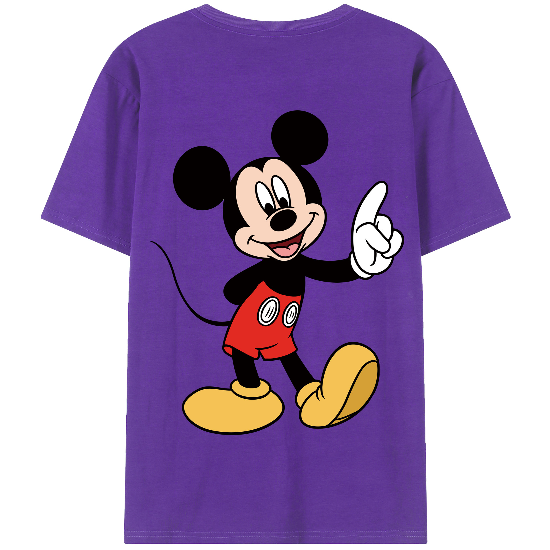 （画像用） ミッキーマウス Mickey Mouse 綿100％半袖Tシャツ（背面プリント）
