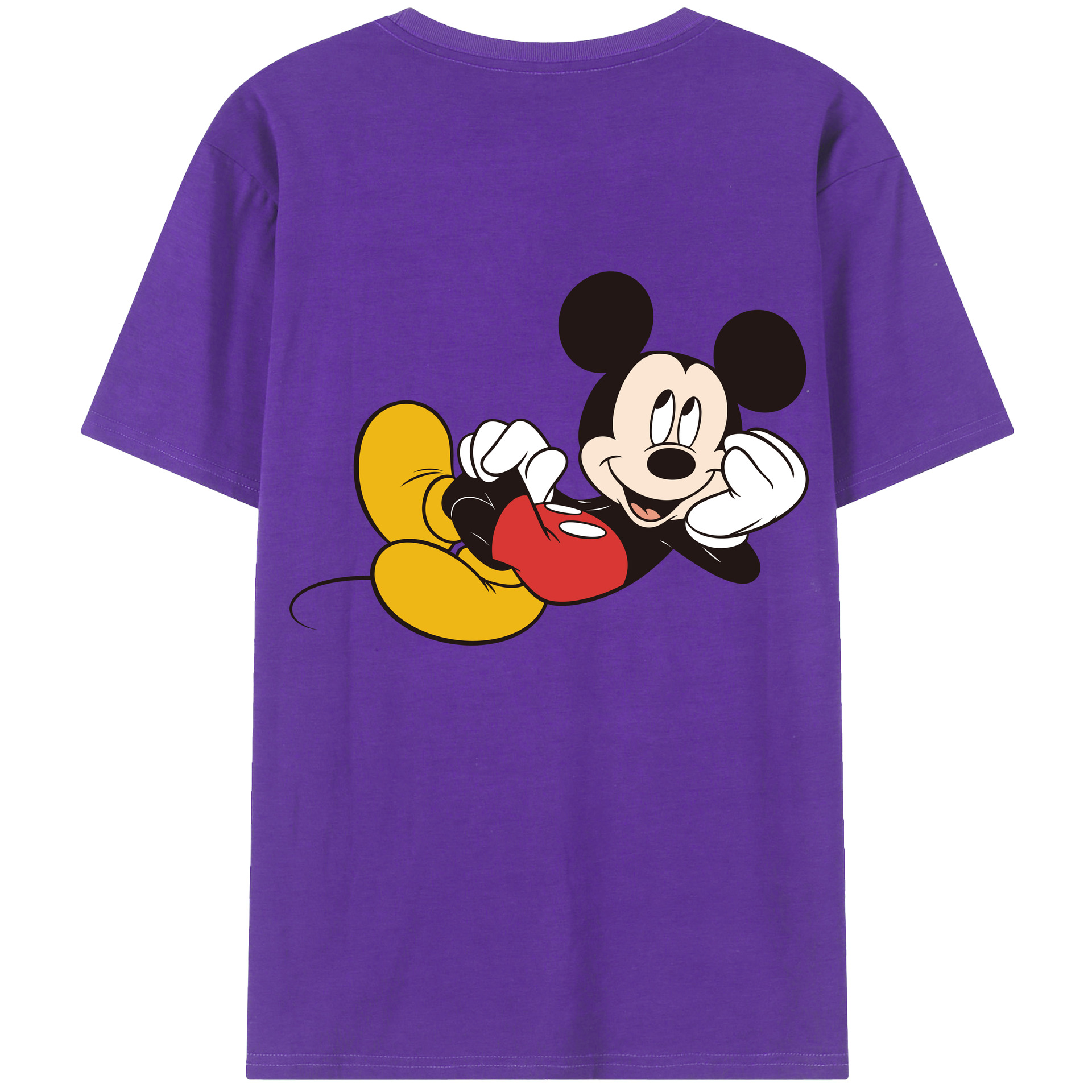 （画像用） ミッキーマウス Mickey Mouse 綿100％半袖Tシャツ（背面プリント）