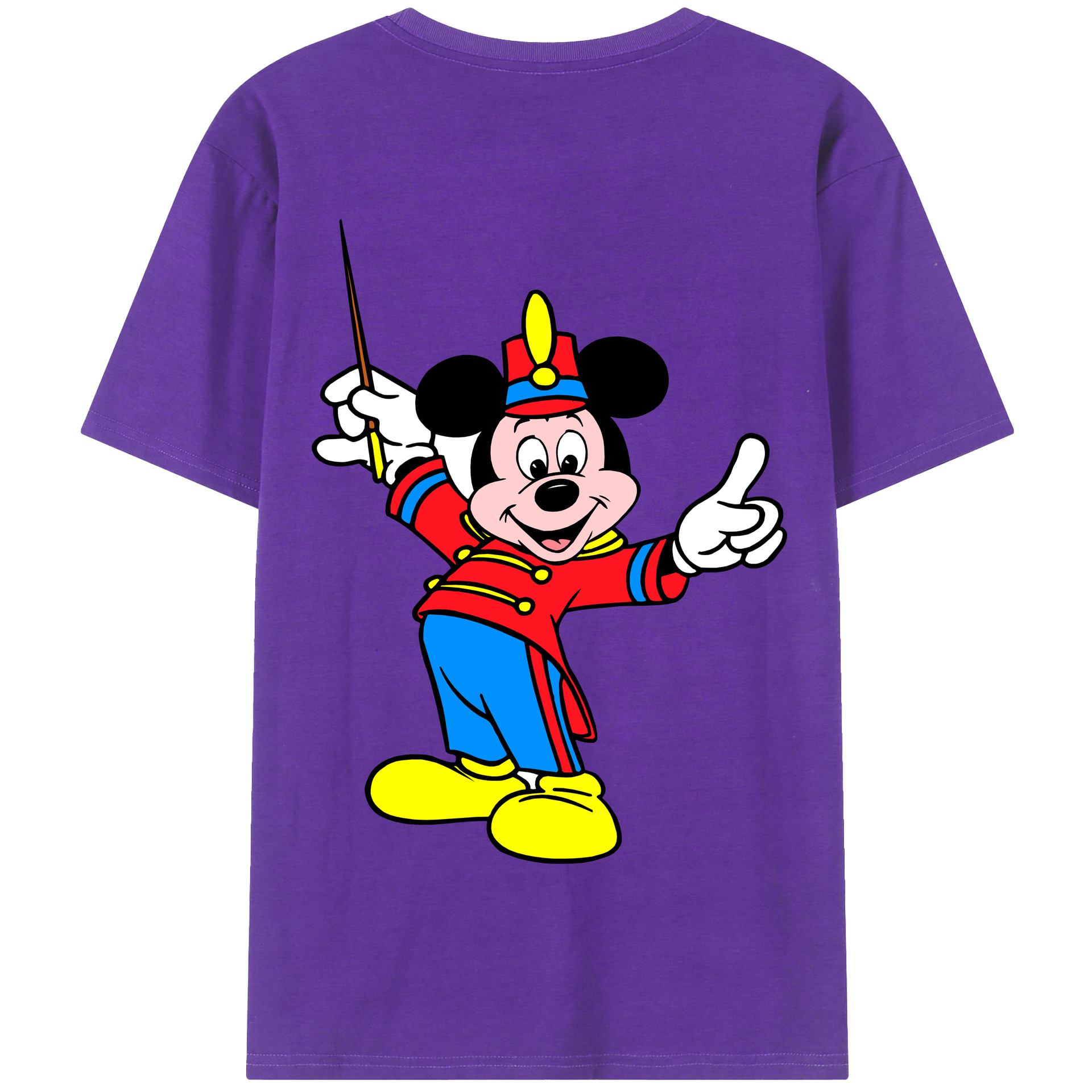 （画像用） ミッキーマウス Mickey Mouse 綿100％半袖Tシャツ（背面プリント）