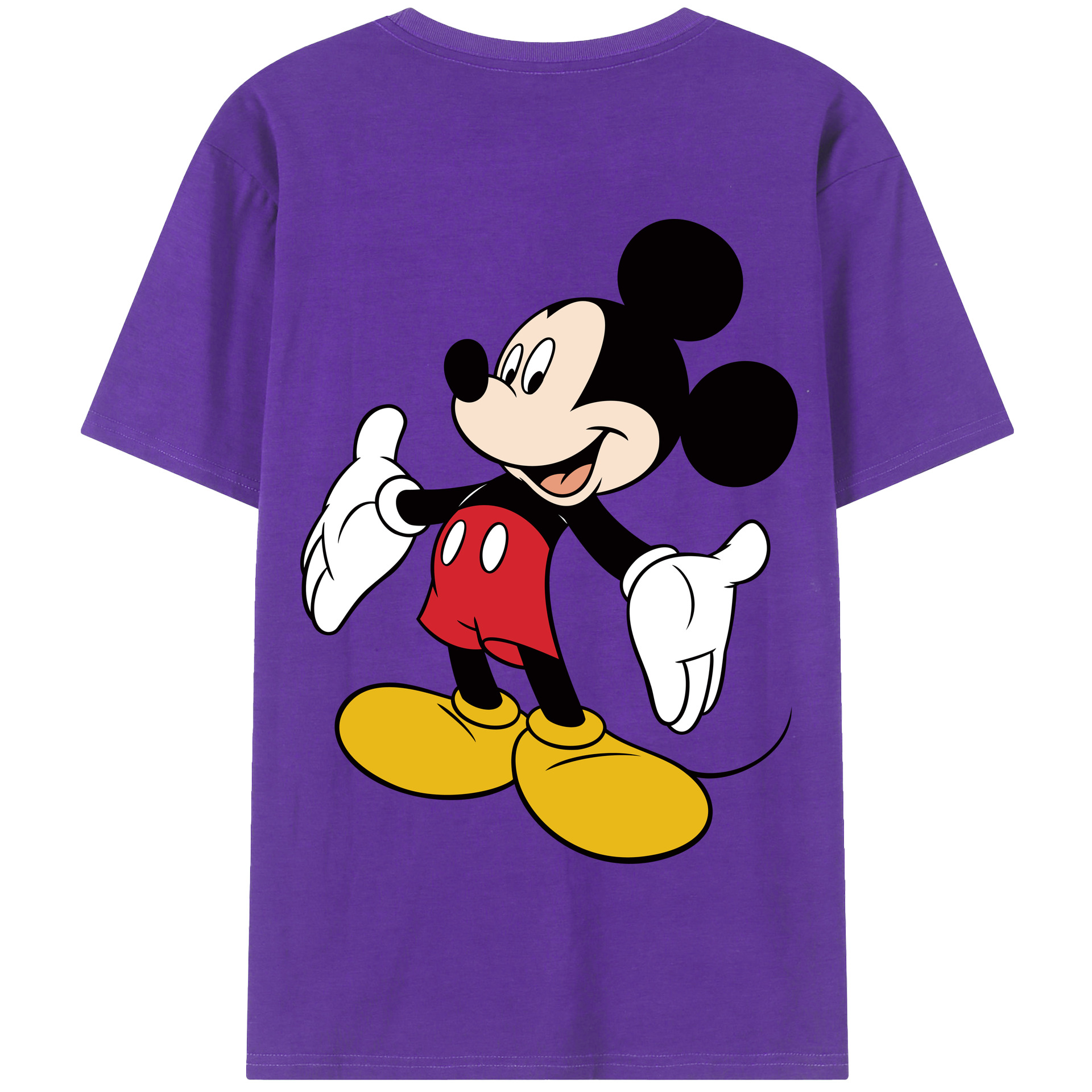 （画像用） ミッキーマウス Mickey Mouse 綿100％半袖Tシャツ（背面プリント）
