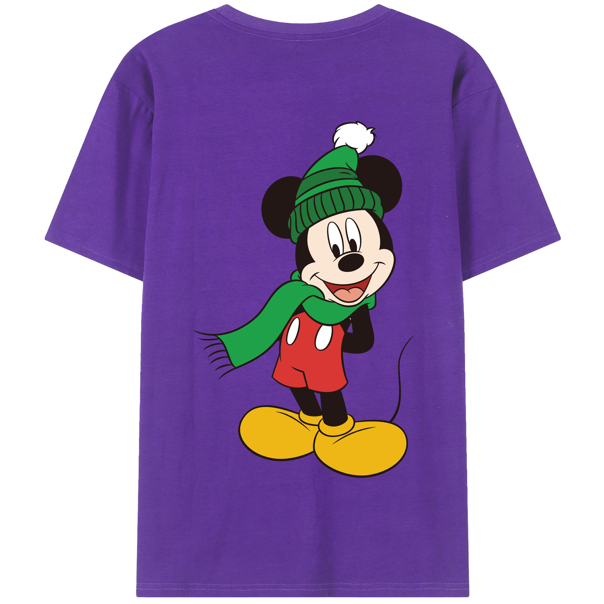 （画像用） ミッキーマウス Mickey Mouse 綿100％半袖Tシャツ（背面プリント）