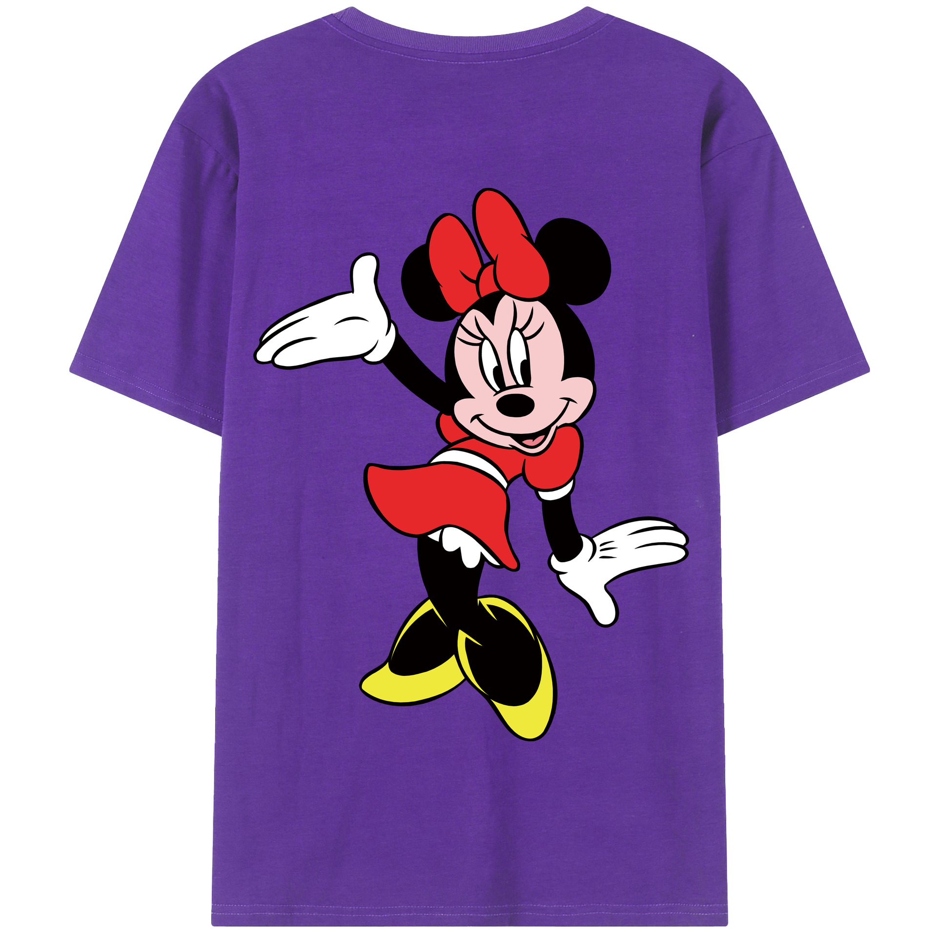 （画像用） ミッキーマウス Mickey Mouse 綿100％半袖Tシャツ（背面プリント）