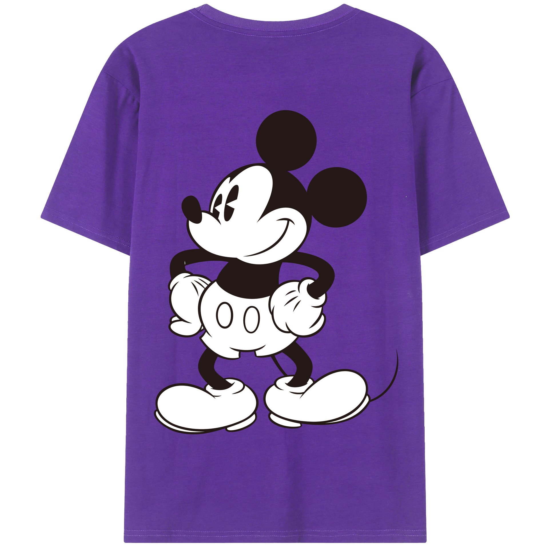 （画像用） ミッキーマウス Mickey Mouse 綿100％半袖Tシャツ（背面プリント）