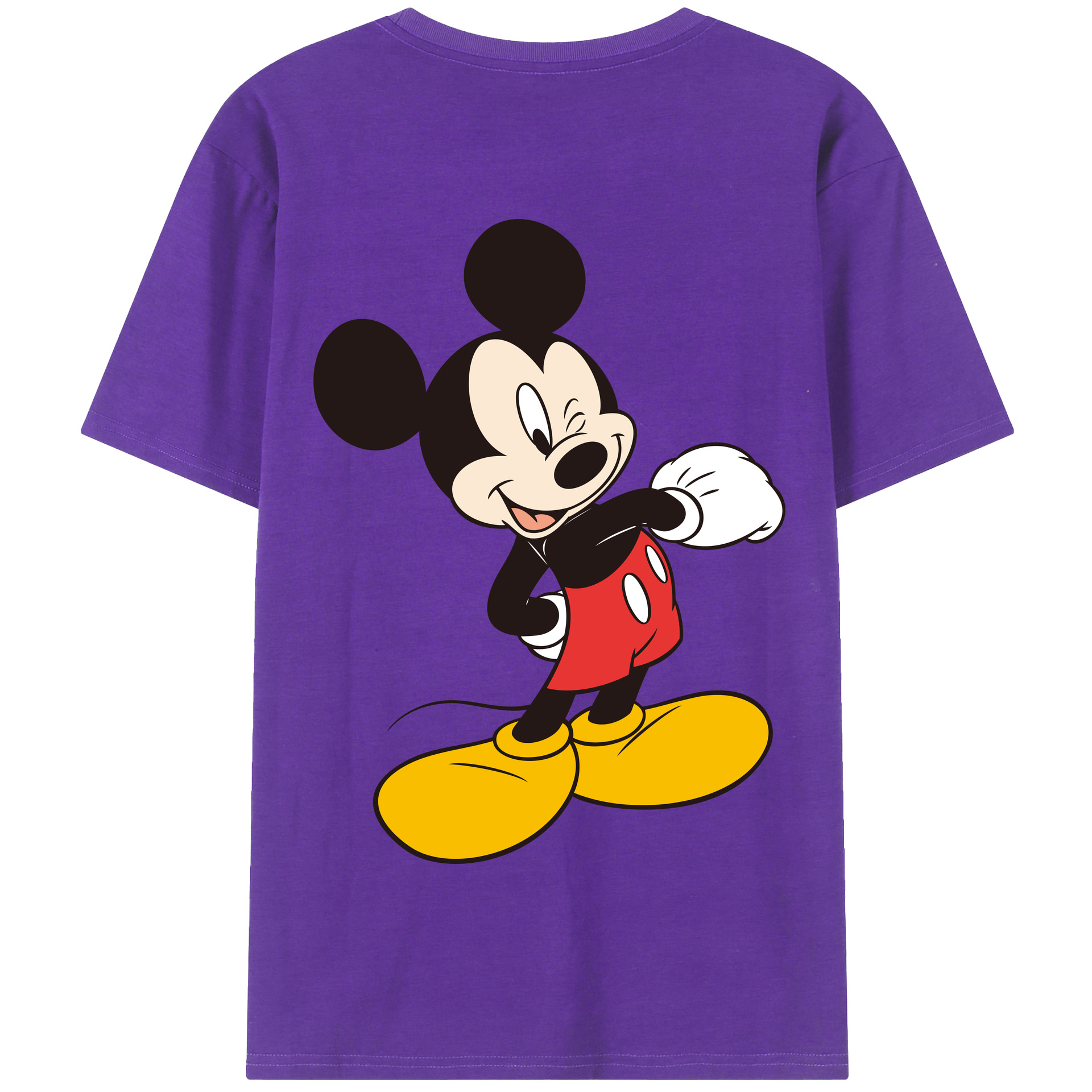 （画像用） ミッキーマウス Mickey Mouse 綿100％半袖Tシャツ（背面プリント）