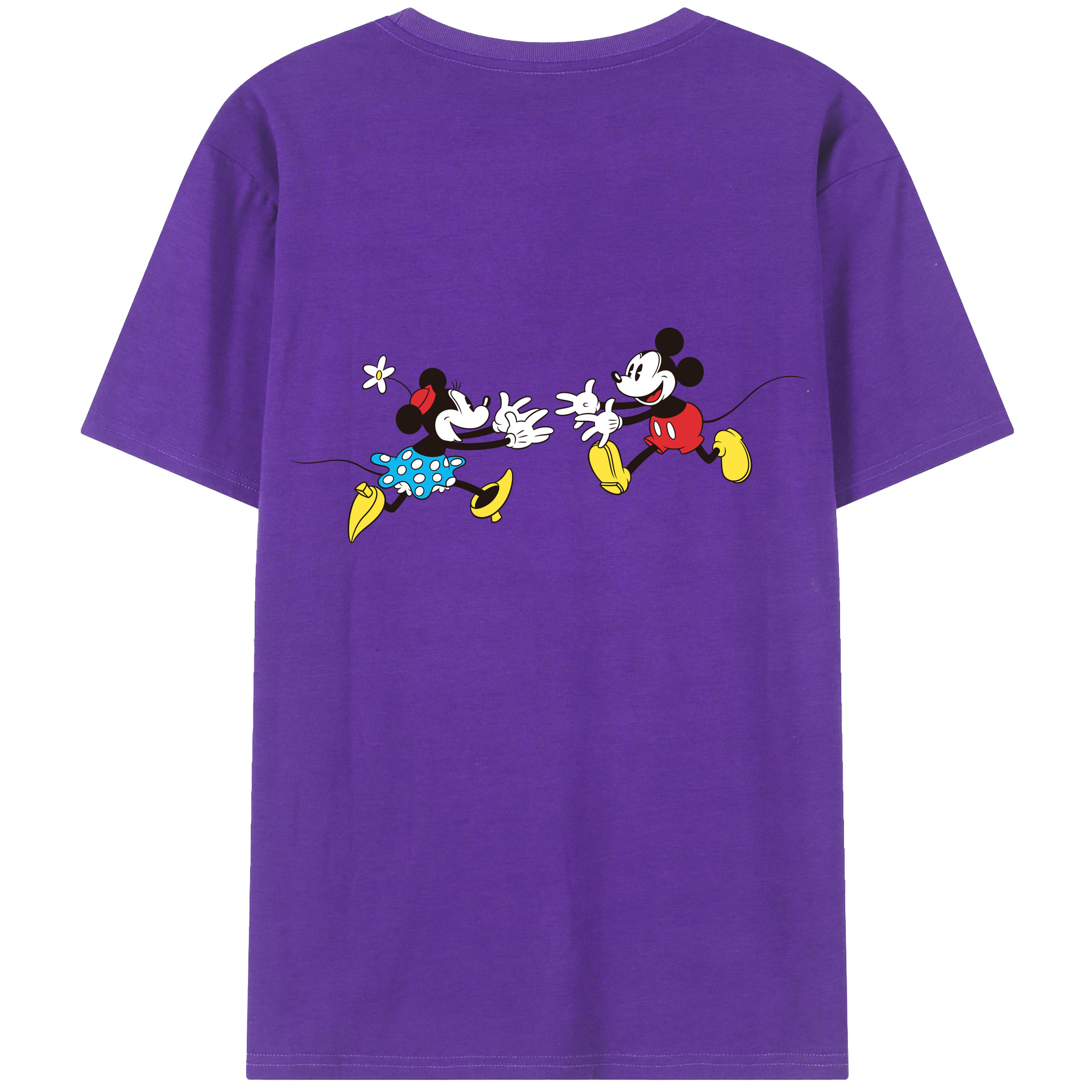 （画像用） ミッキーマウス Mickey Mouse 綿100％半袖Tシャツ（背面プリント）