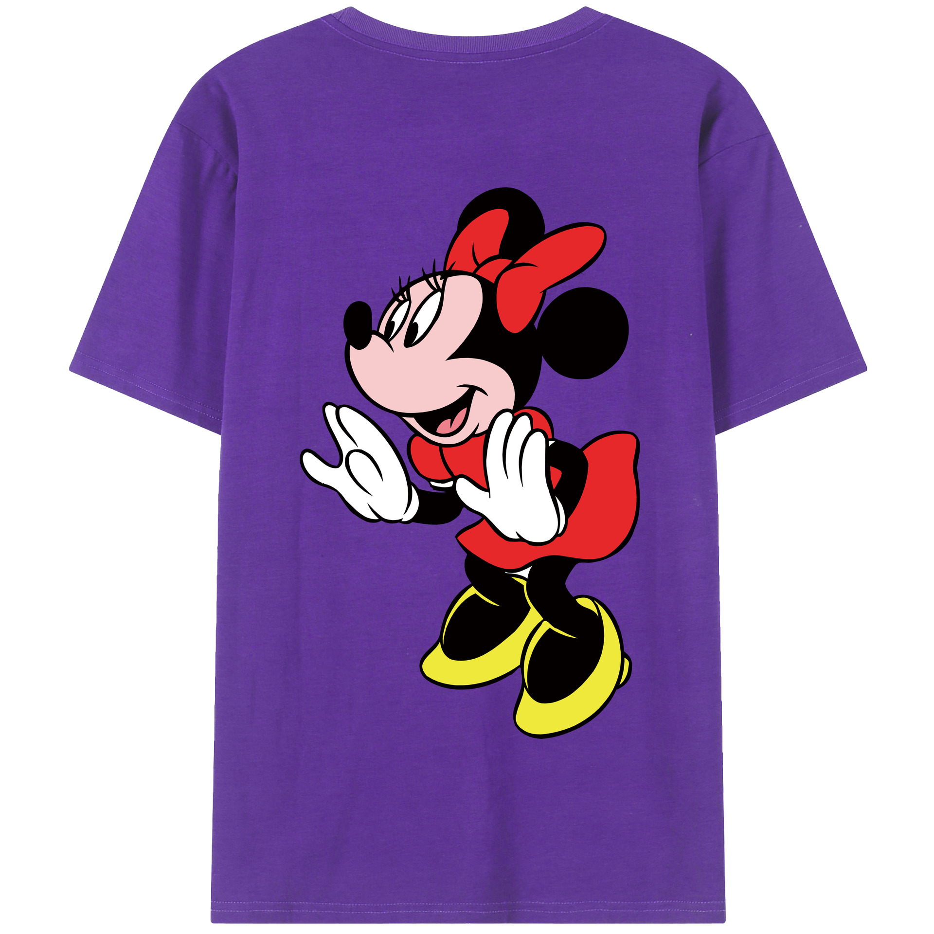 （画像用） ミッキーマウス Mickey Mouse 綿100％半袖Tシャツ（背面プリント）