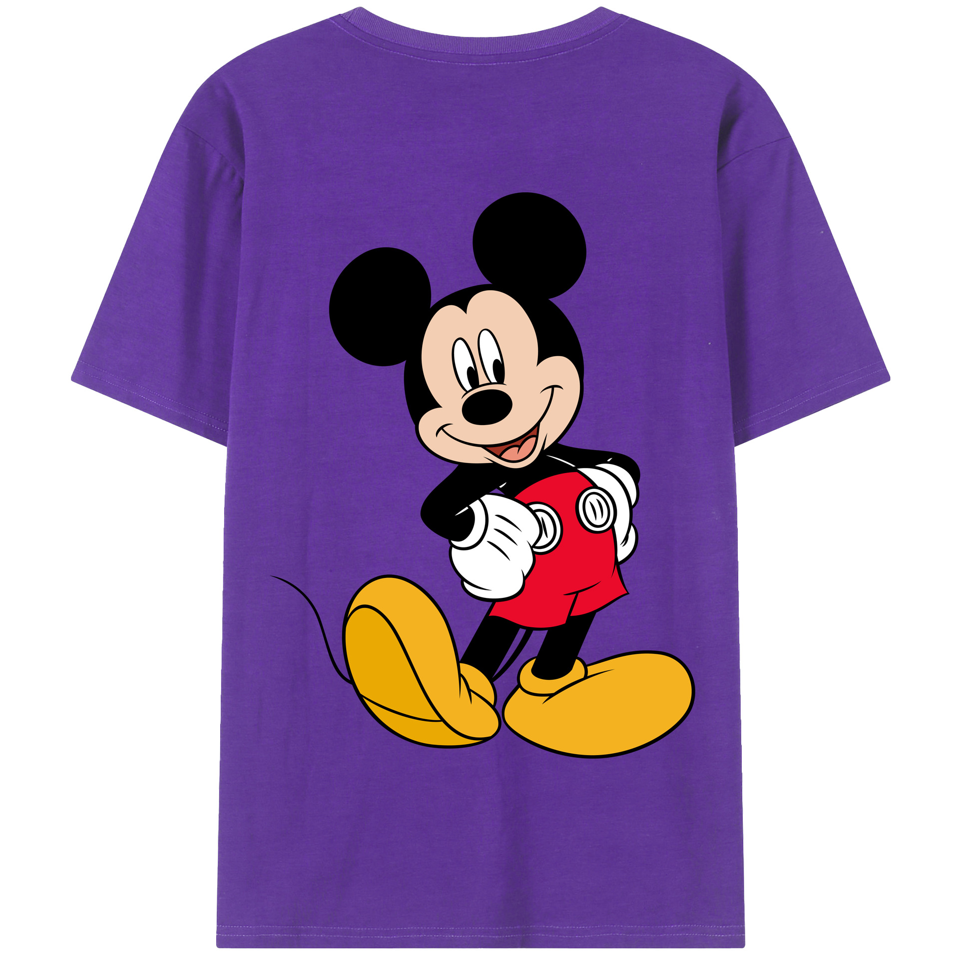 （画像用） ミッキーマウス Mickey Mouse 綿100％半袖Tシャツ（背面プリント）